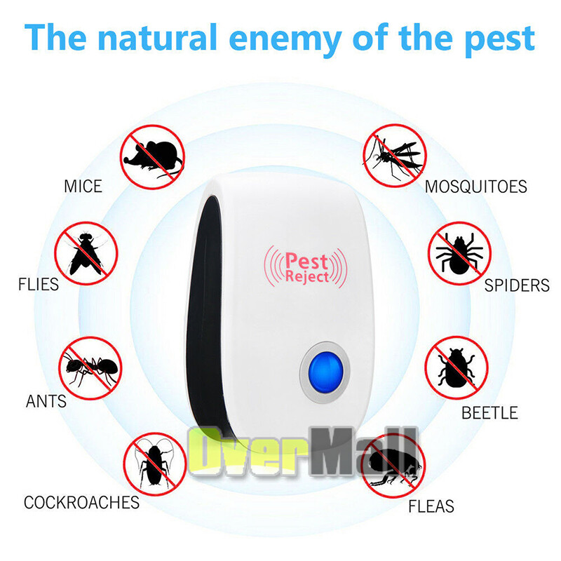 1-10X Ultrasonic Pest Repeller Electronic Indoor Plug in for Insects, Pest Contr