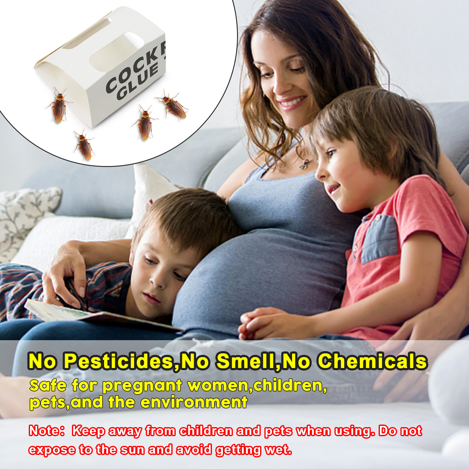 6-48PCS Roach Trap Pest Cockroach Killer Glue Catchers Indoor Roach Insect Motel