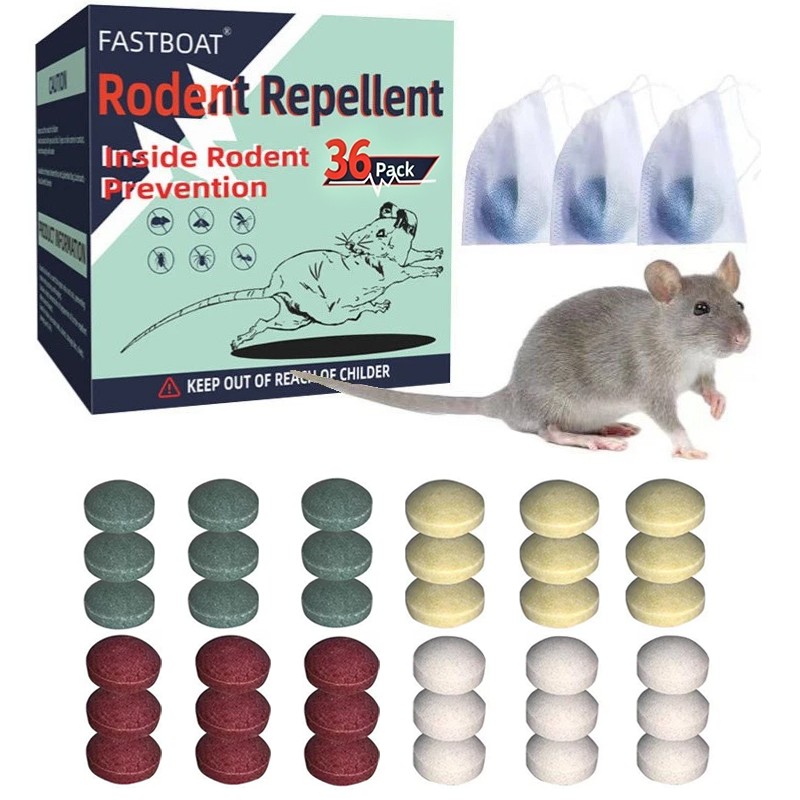 Mouse Rodent Repellent, 36 Pack Peppermint Oil to Repel Mice and Rats– Works for