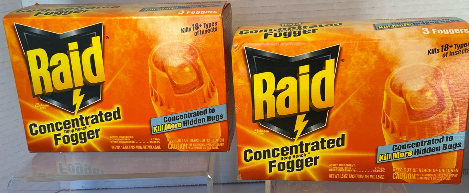 Raid® Concentrated Deep Reach Pest Killer, Fogger for Roaches 1.5 fl oz, 6 Cans