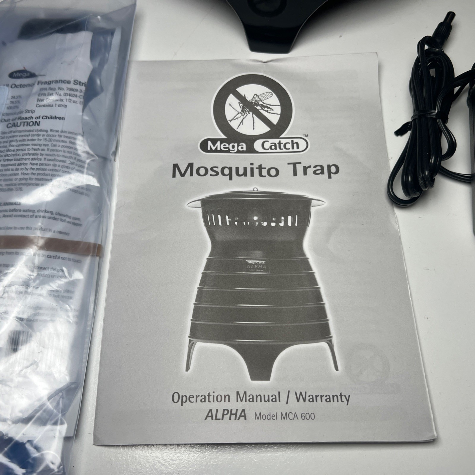Mega Catch Alpha MCA600 Mosquito Trap With Manual And Power Cord