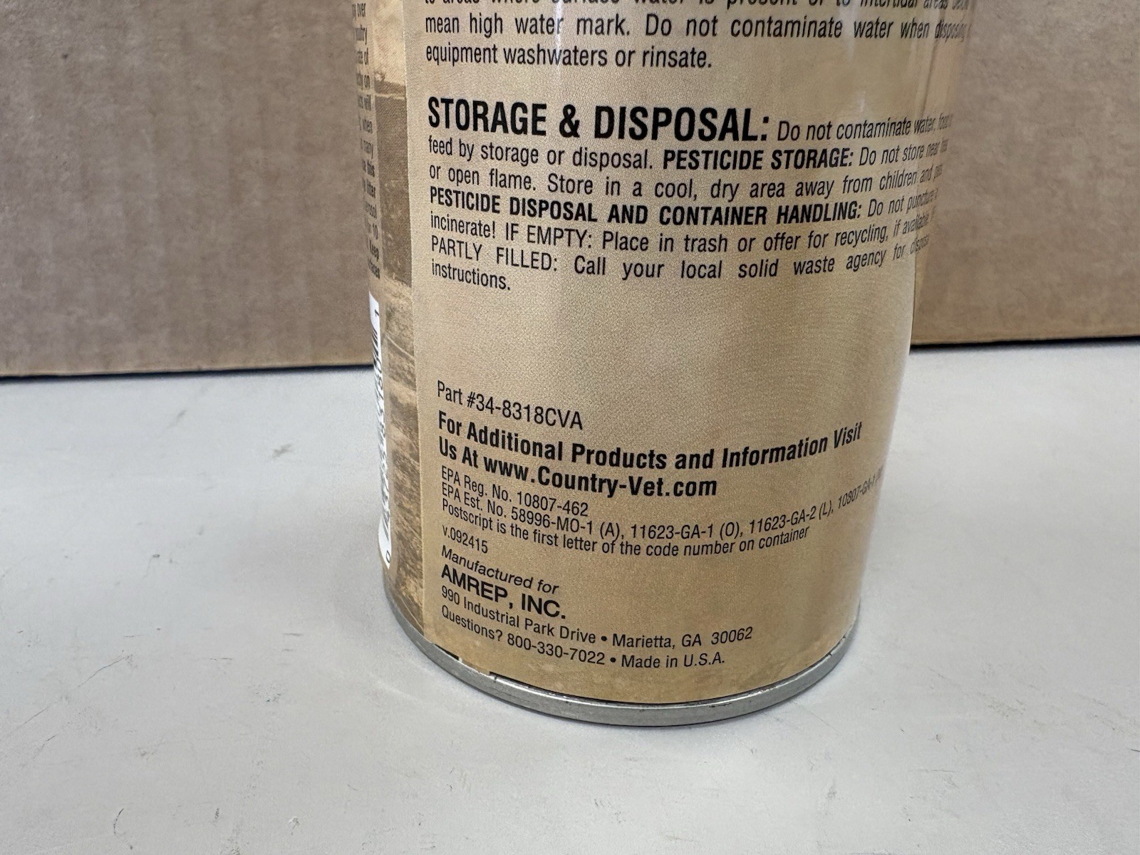 18.5oz Country Vet CV-80D Mosquito Fly Spray Barn Insecticide Farm Dairy