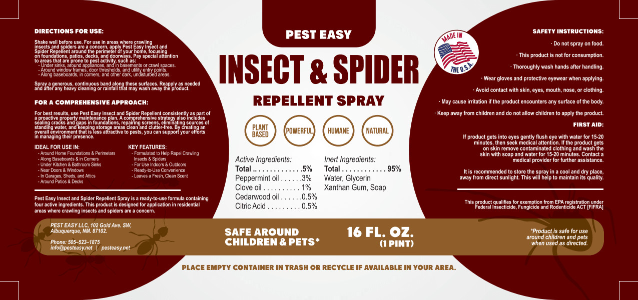 EASY Spider & Insect Mist, Natural Deterrent Safe for Home, Pets 16oz.