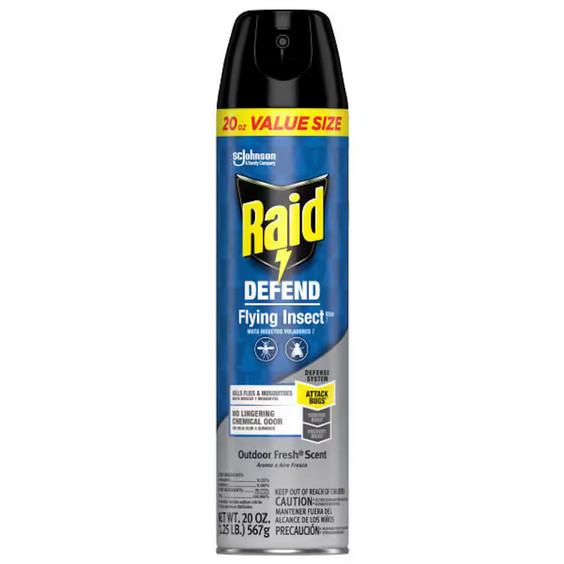 Defend Flying Insect Killer Spray 20 oz Outdoor Fresh Scent Can