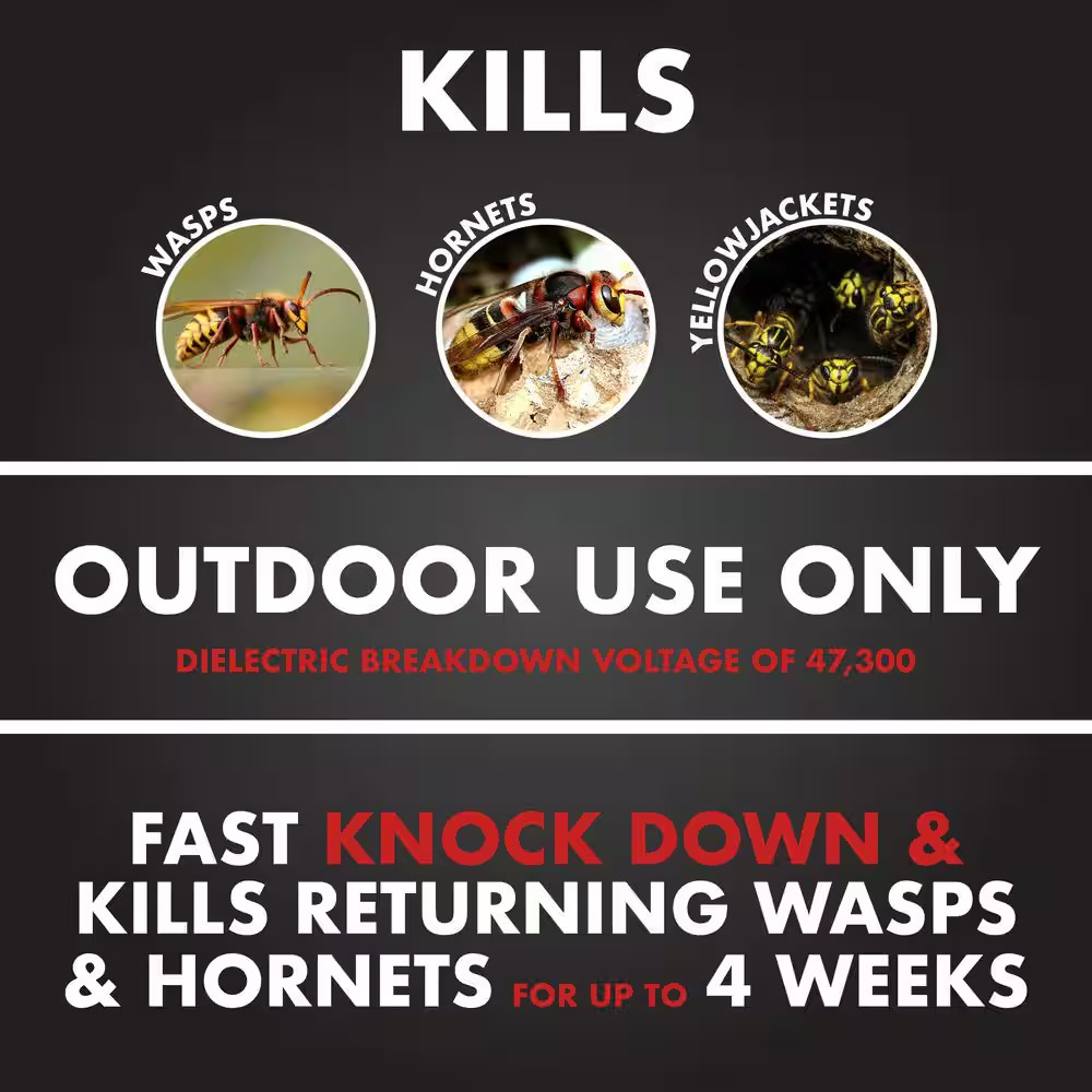 3 pack Spectricide Pro Wasp & Hornet Killer Aerosol Spray Outdoor Use Only 18 oz