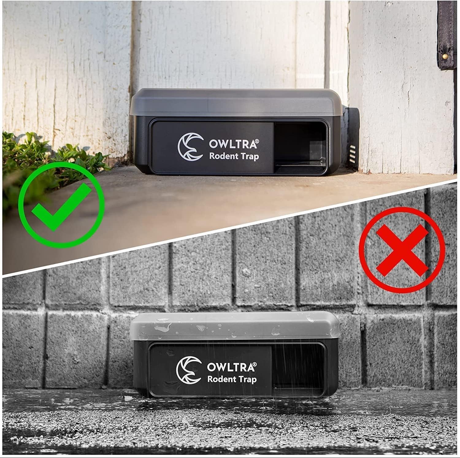 OW-7 in-/Outdoor Electric Rodent Trap, Instant Kill Mouse & Rat Zapper with Wate