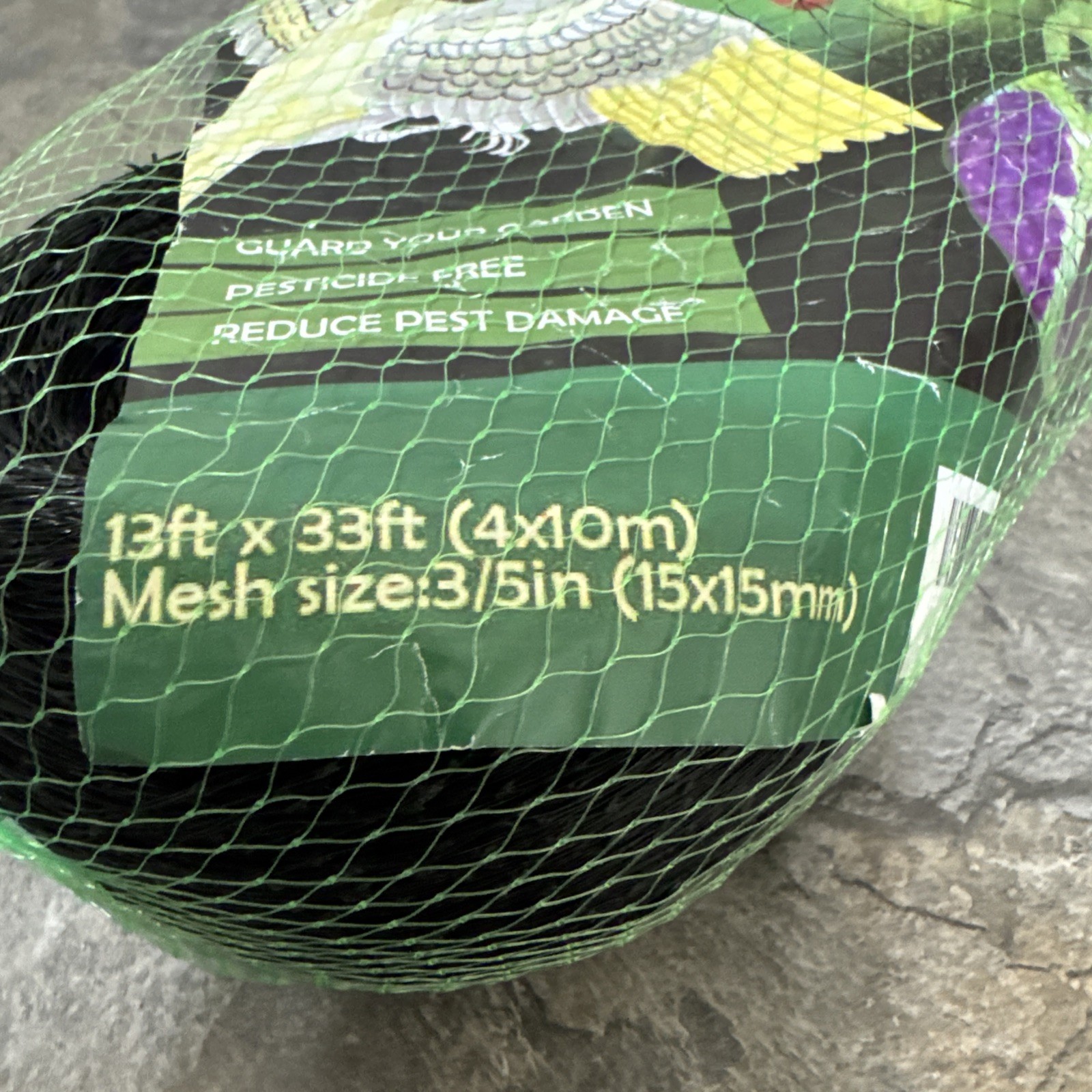 Bird Netting for Garden 13X33Ft – Black 3/5 in Mesh Garden Protect NEW