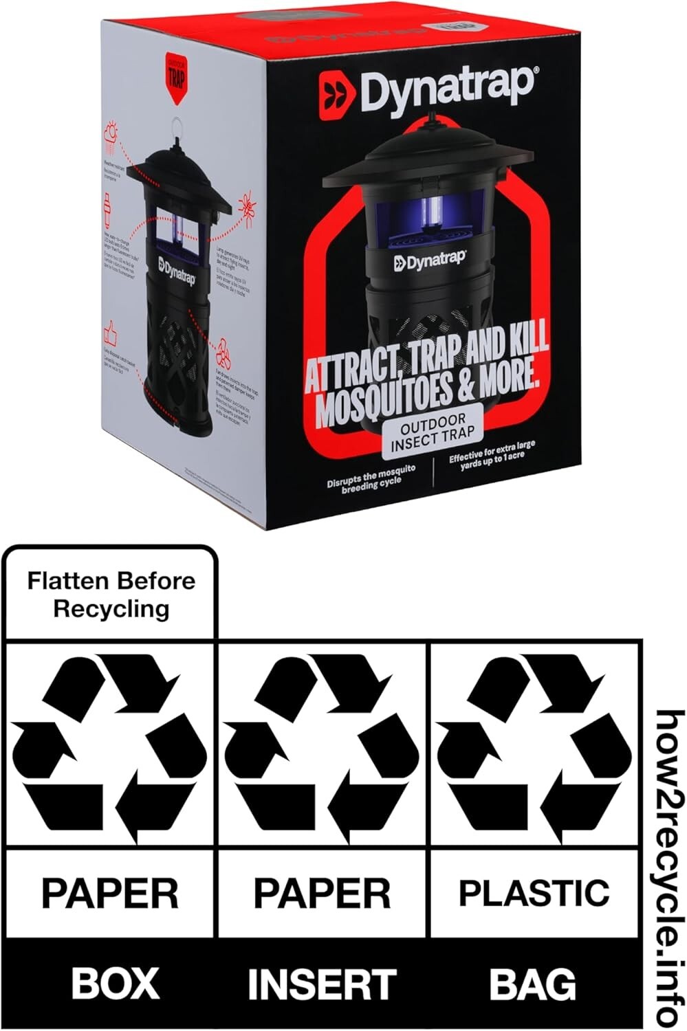 Advanced 1 Acre Mosquito and Insect Killer – UV Light & Quiet Fan Technology