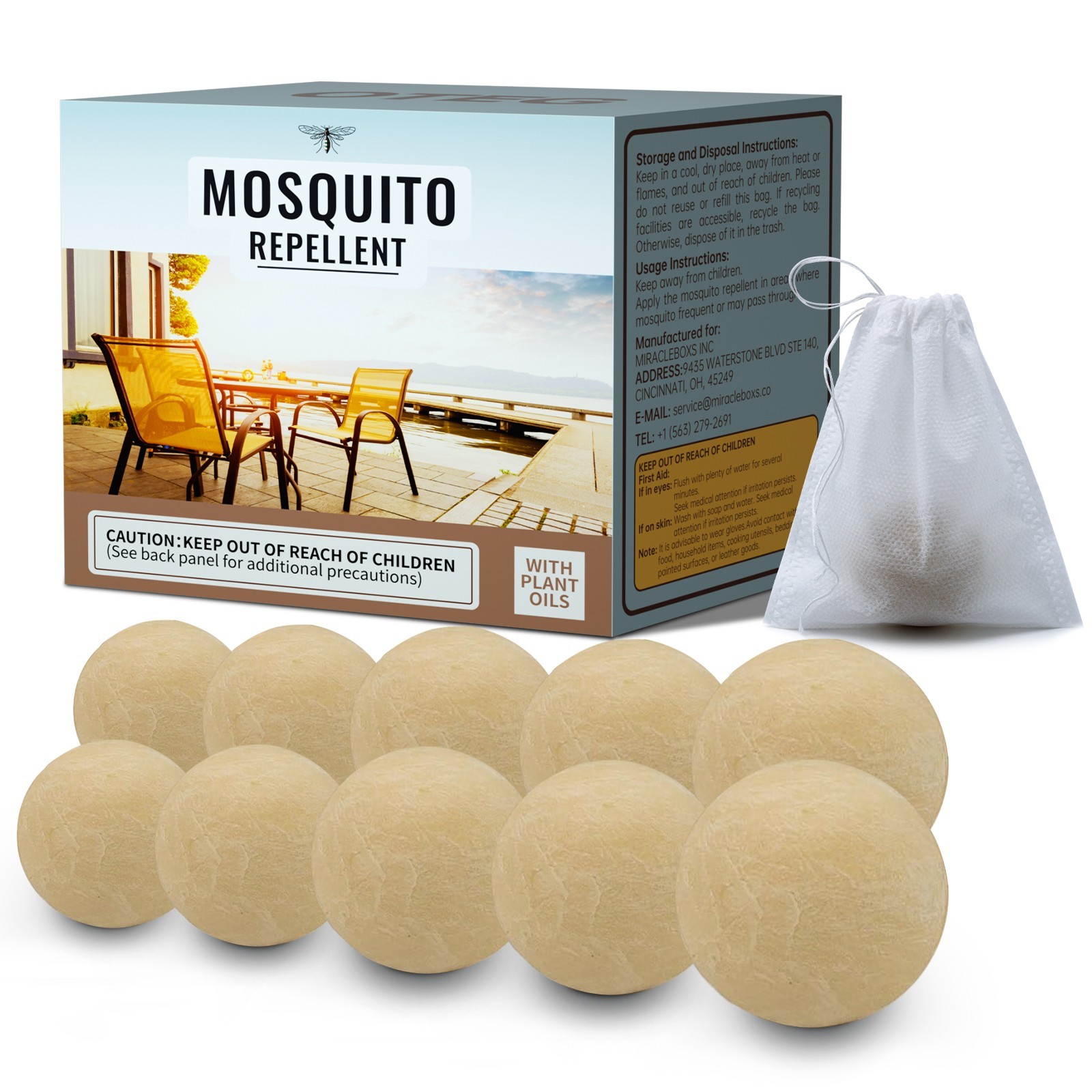 10 Pack Mosquito Repellent Outdoor Patio, Mosquitoes Deterrent for Yard