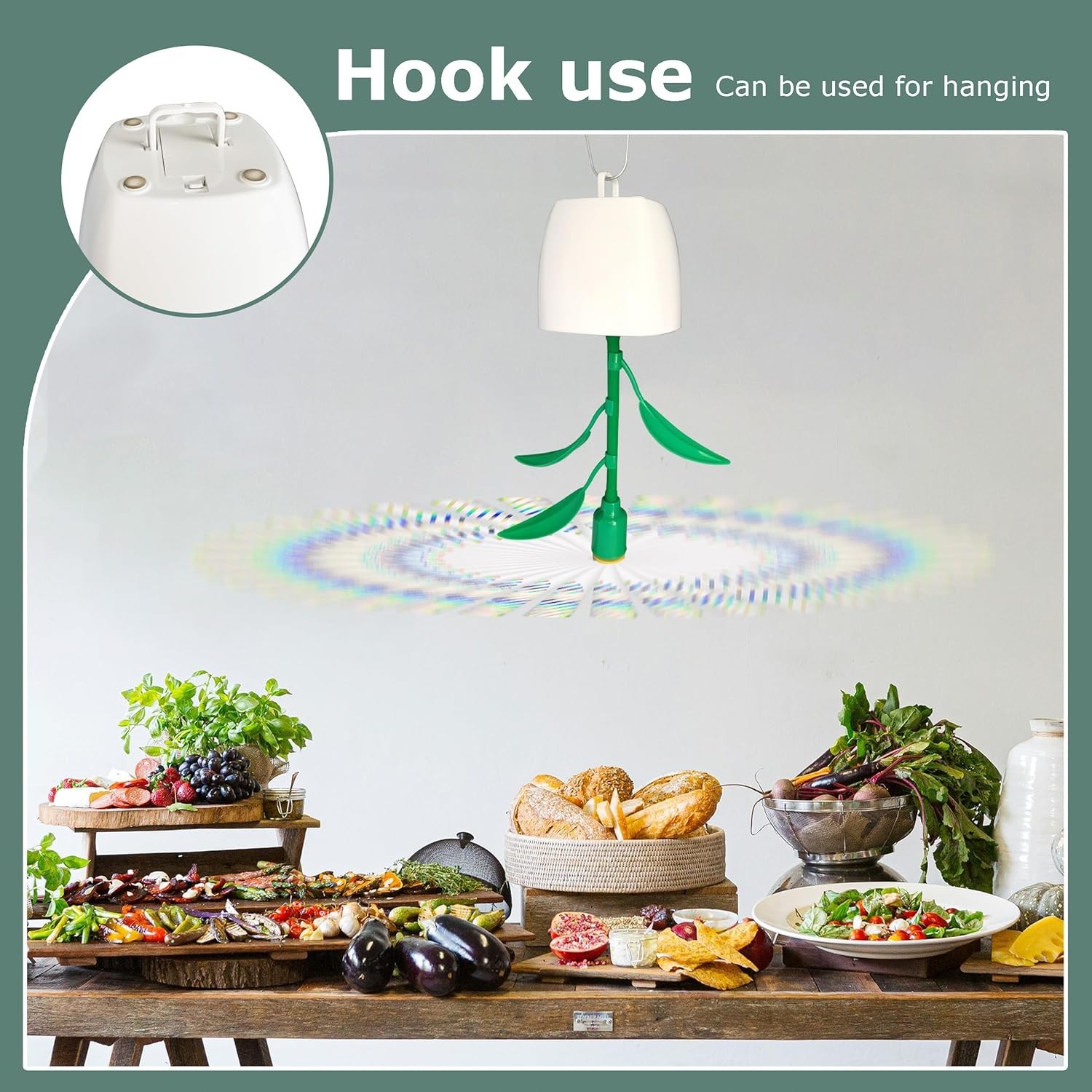4PCS Fly Fans for Tables, Fly Repellent Fan to Keep Flies Away, Retratavle Fo…