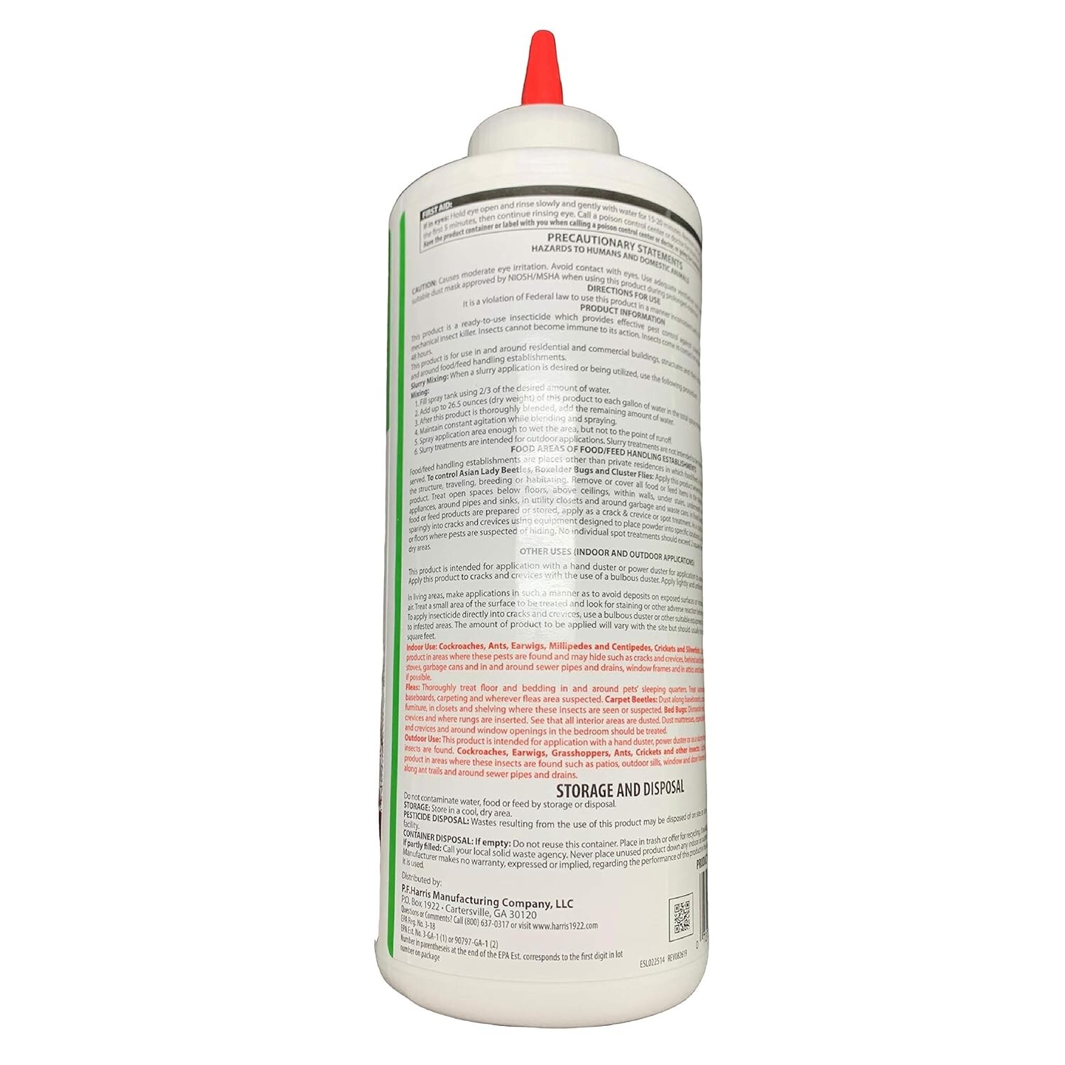 Harris Diatomaceous Earth Crawling Insect Killer, 8oz for Roaches, Fleas, Ants,