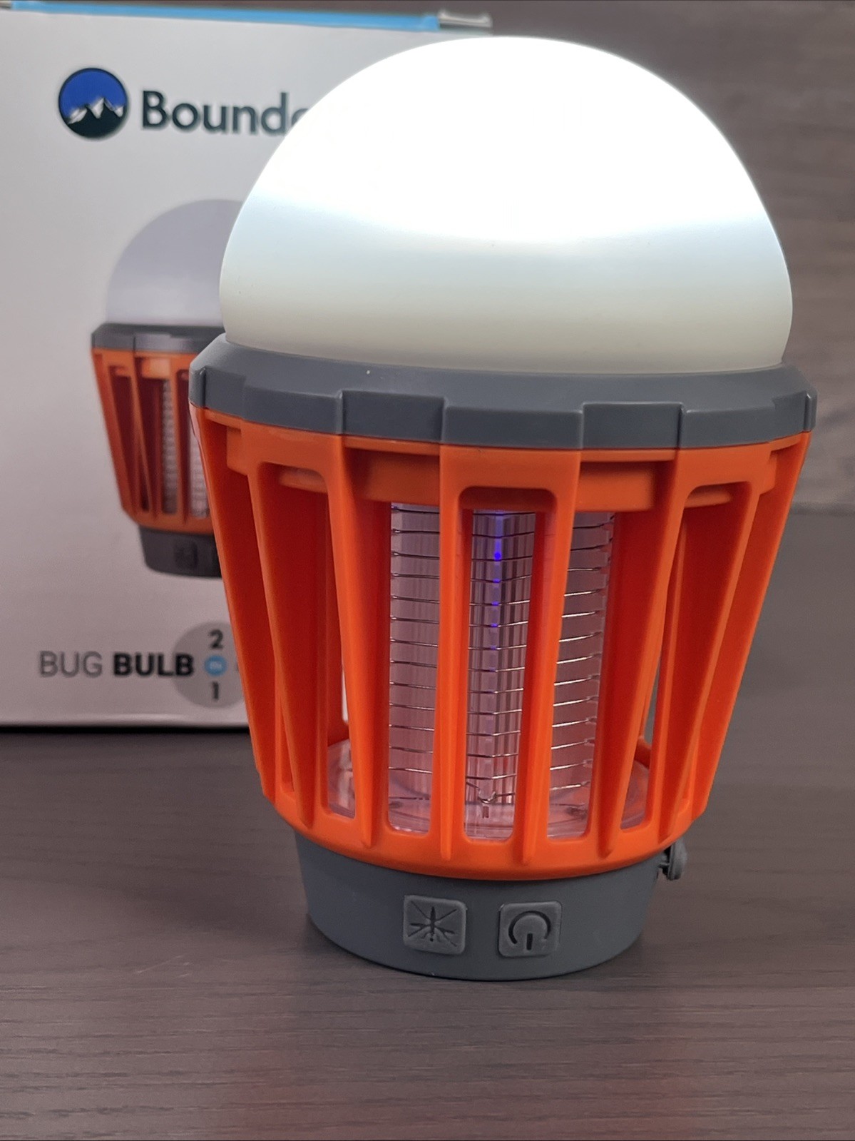 Boundery Bug Bulb 2 in 1 Camping Lantern Electric Bug Zapper Light Bulb NIOB