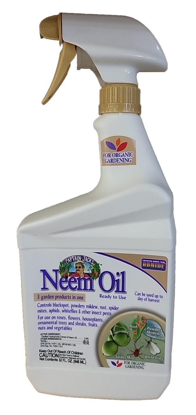 BONIDE Neem Oil 32Oz Ready-To-Use Spray Multi-Purpose Fungicide Insecticide