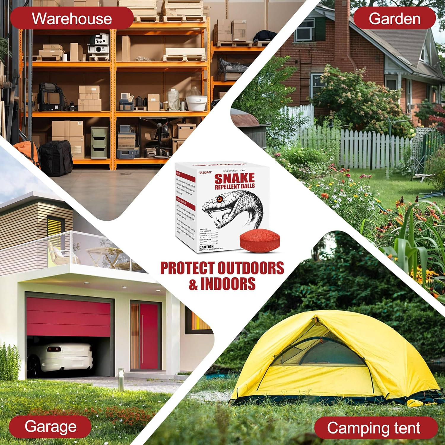 Snake Repellent for Yard, Powerful Outdoor Protection, Pet & Child Safe | Natura