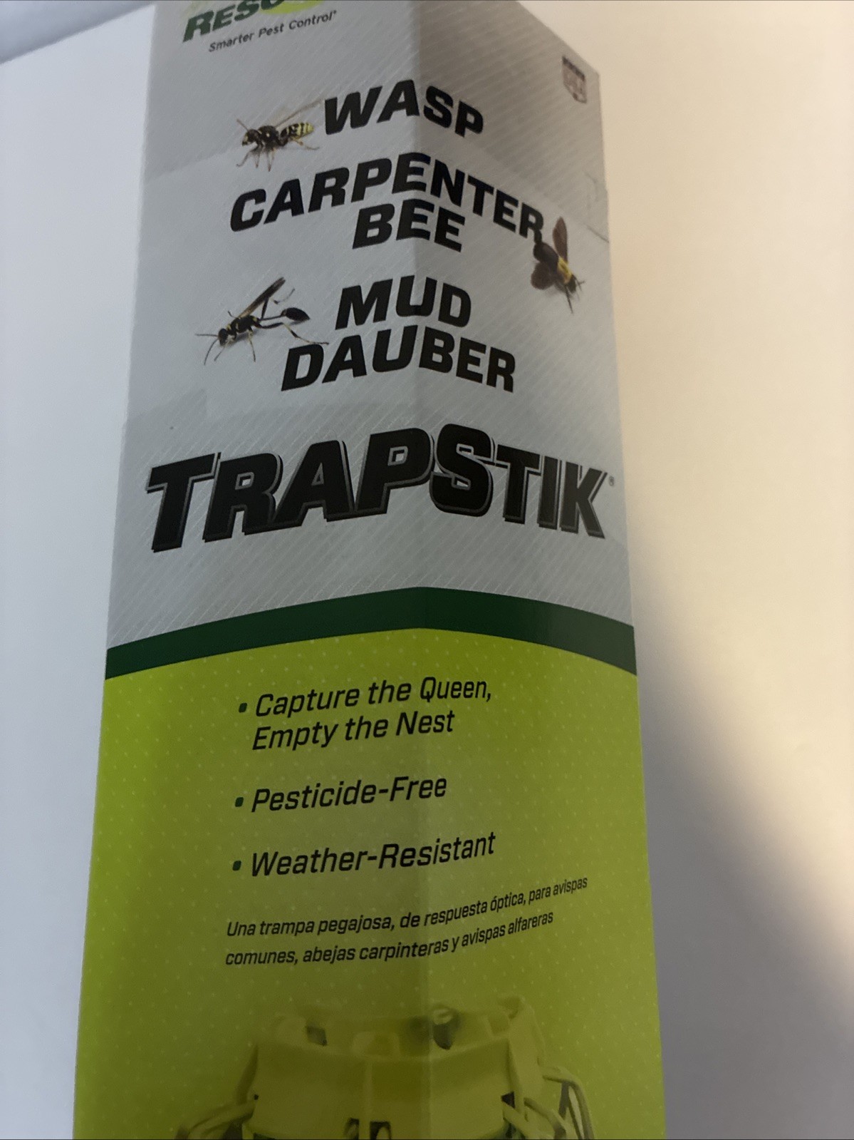 TrapStik Wasps Mud Daubers Carpenter Bees Hanging Trap – Rescue! No Pesticides!