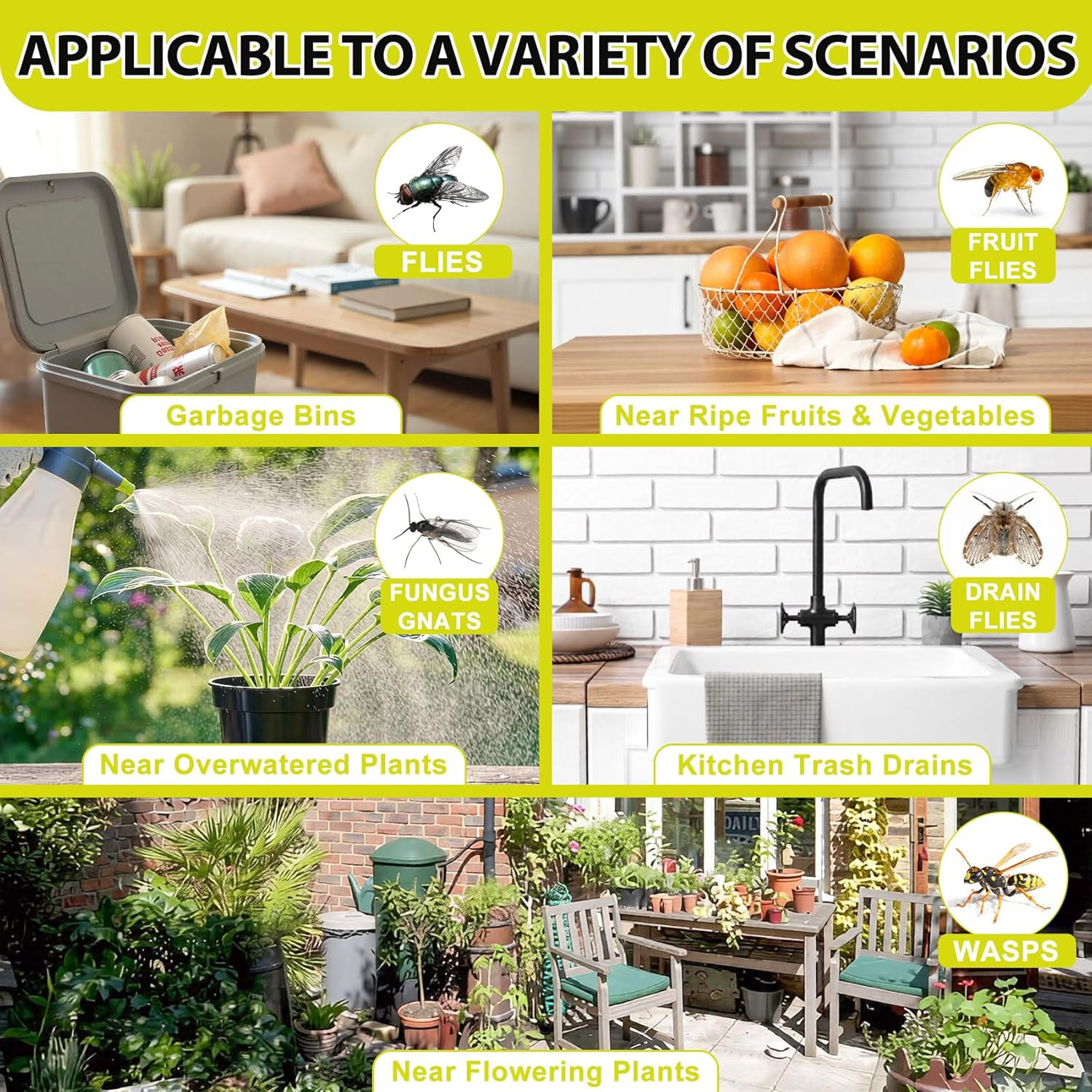 4 Pack Wasp Trap Outdoor Hanging Carpenter Bee Traps for Outside, Fly Wasp Catch