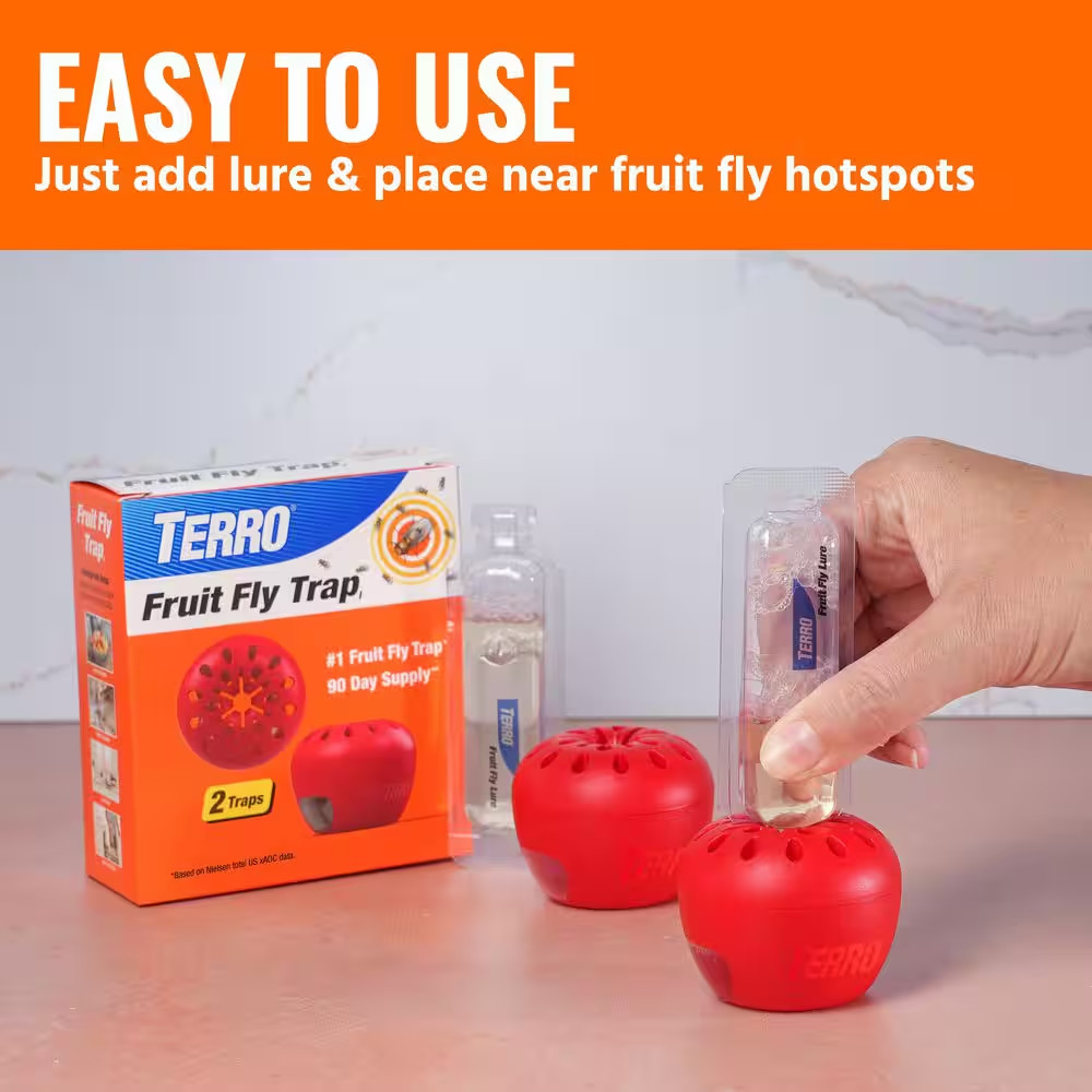 Indoor Fruit Fly Trap, (2-count) , Terro Traps, In Built With Window Sinks…