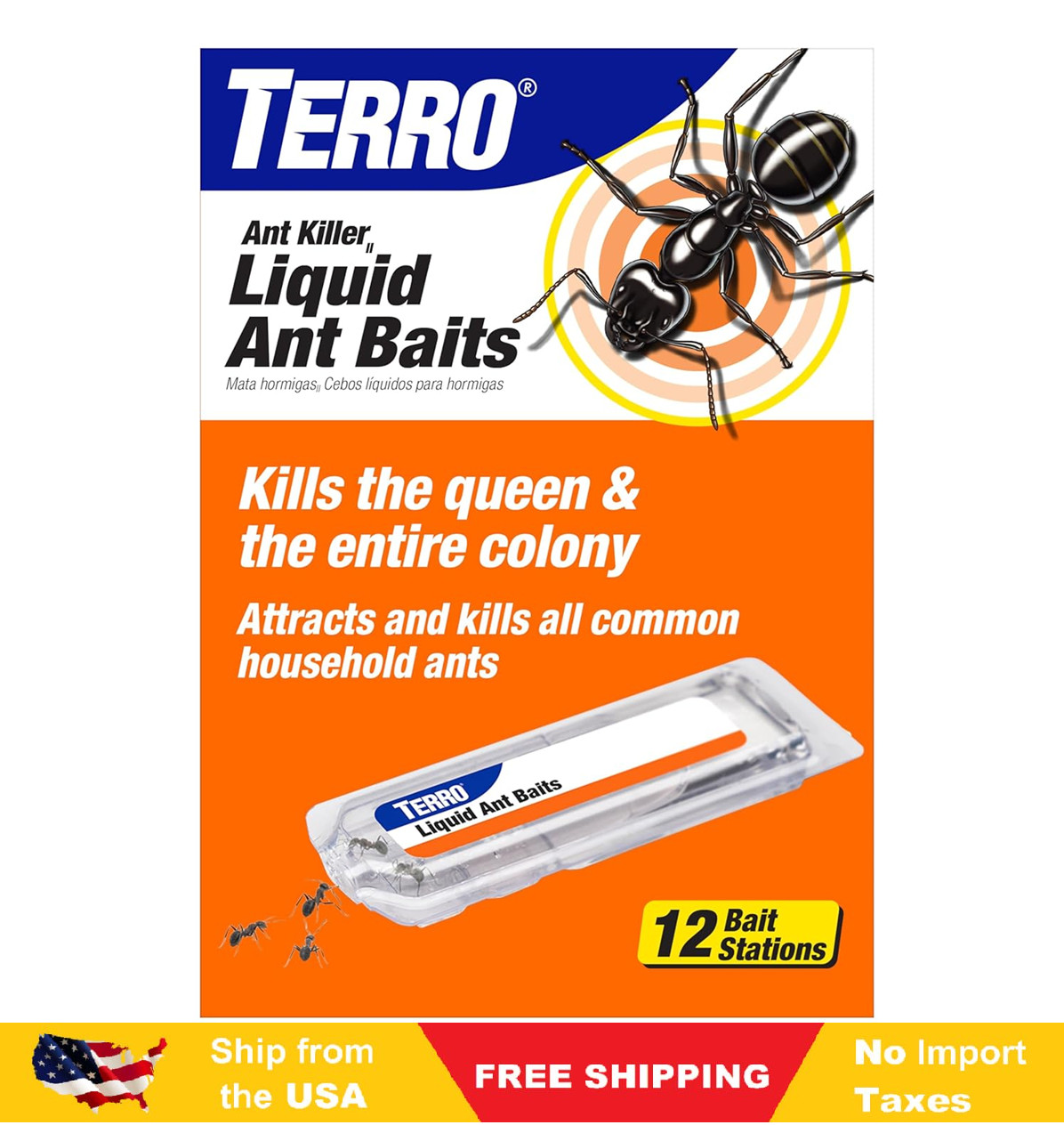 TERRO T300B Liquid Ant Killer Bait Stations 12-Pack – Indoor Ant Traps