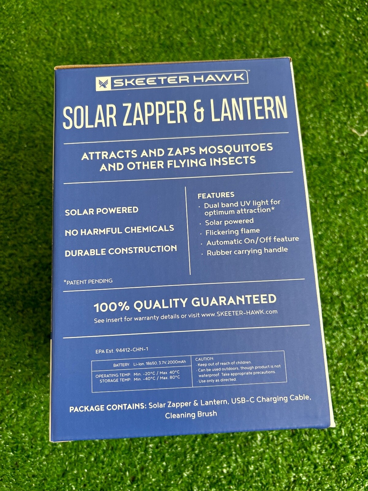 NEW Skeeter Hawk Solar Zapper and Lantern w/Flickering Flame # SKE-ZAP-1007 Nebo