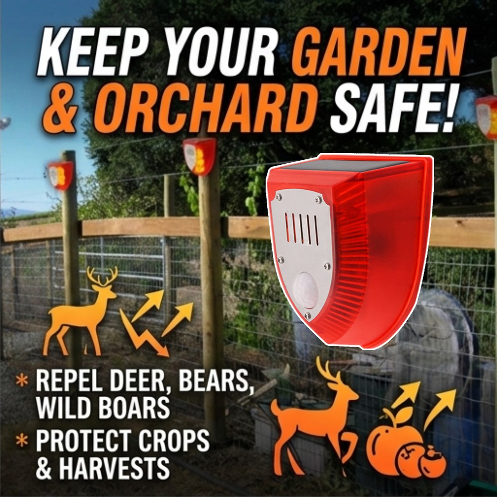 4PCS Solar Outdoor Motion Sensor Alarm-129db Dog Barking & Gunshot USB Charge
