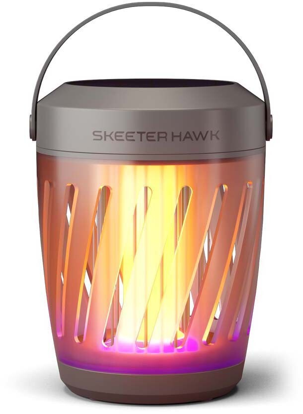 Skeeter Hawk Solar Zapper & Lantern SKE-ZAP-1007 w/ Flickering Flame, USB-C Tech