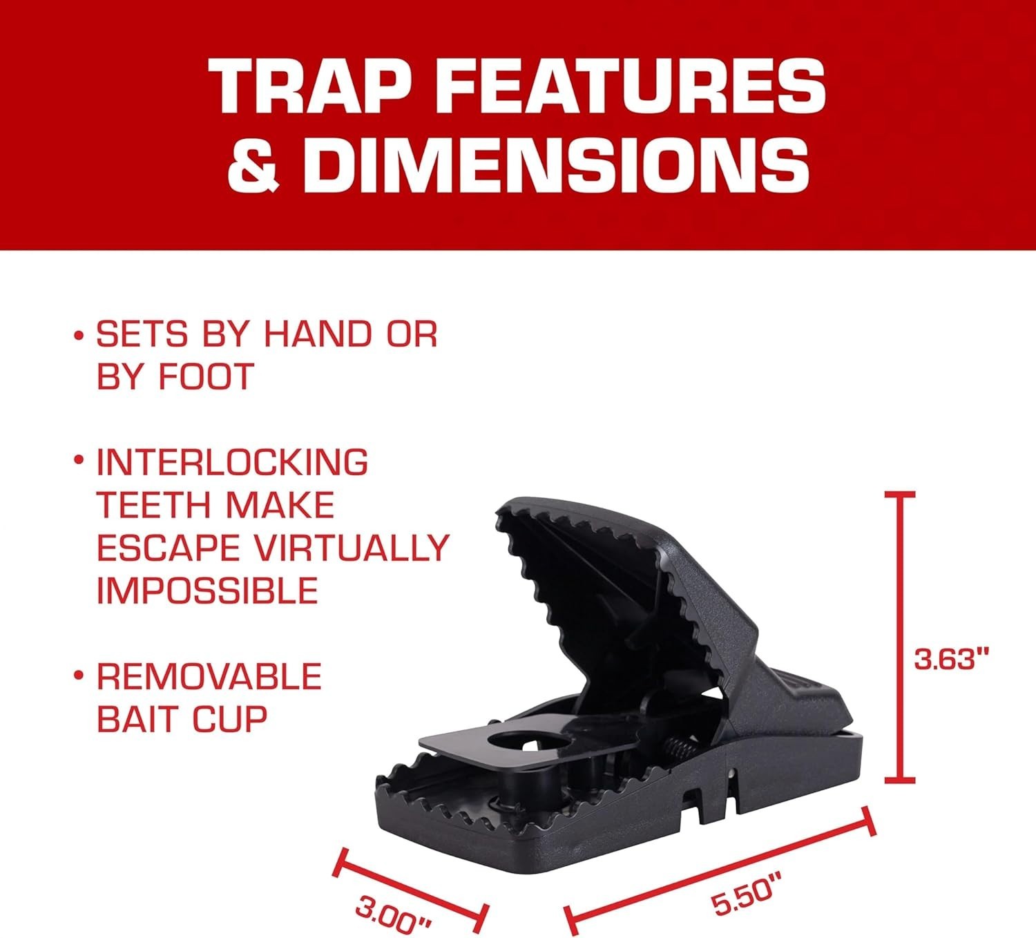 Eco-Friendly Rat Snap Trap – Reusable, Manual 1-Pack for Home & Healthy Living