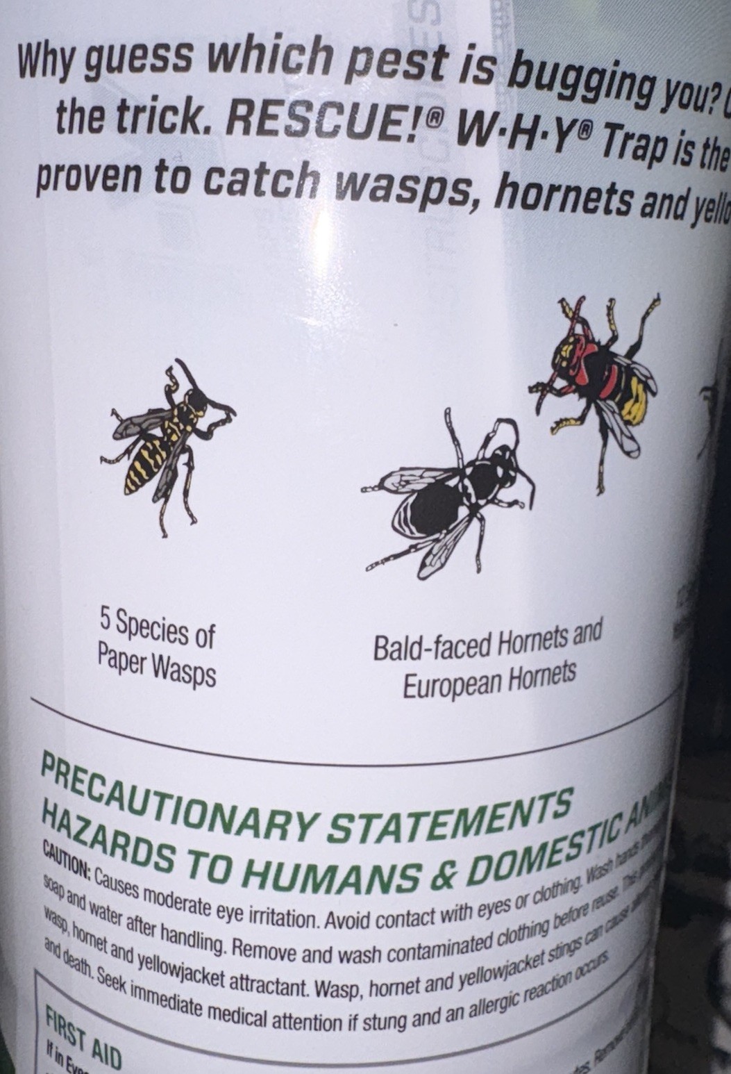 2 Pack! Rescue W-H-Y Trap Wasp Hornets Yellow jacket Traps BRAND NEW – Set Of 2