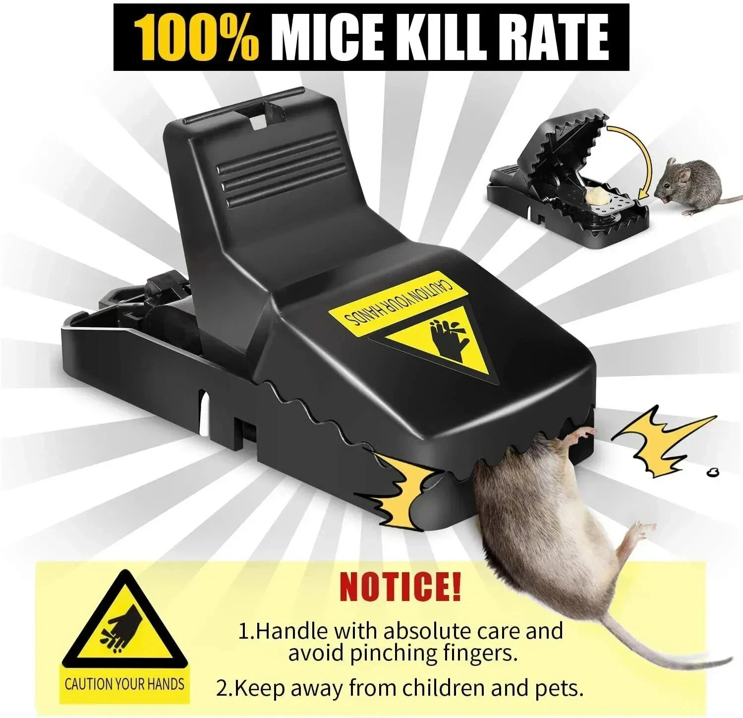 7PCS Mouse Trap Rat Trap Rodent Trap Live Catch Cage, Easy to Set Up and Reuse