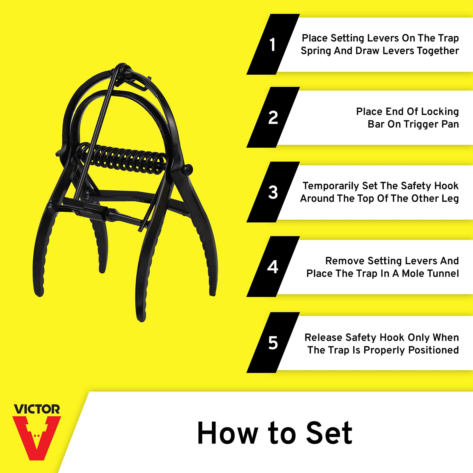 Victor Out O’Sight Mole Trap – Control Device for Lawns, Gardens, Black