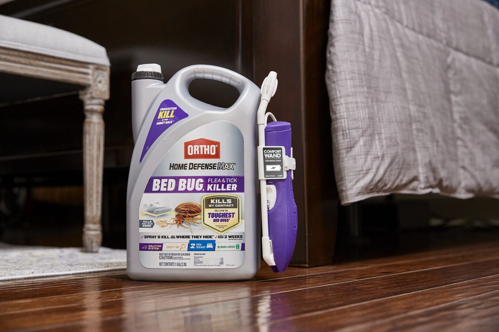 Ortho Home Defense Max Bed Bug, Flea & Tick Killer with Comfort Wand, 1 gal.