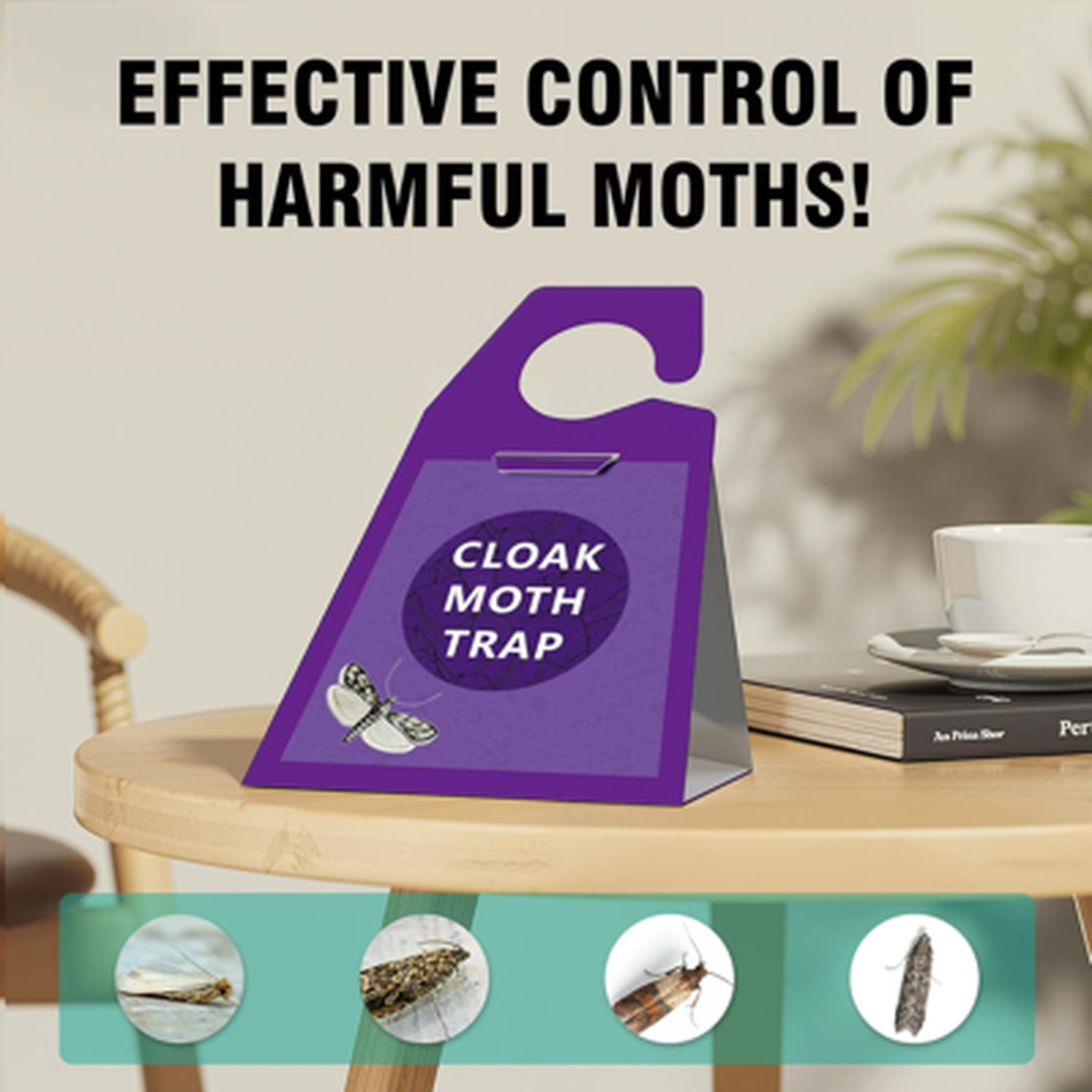 Clothes Moth Traps 6 Pack Extra Strength Sticky Glue Pheromone No Toxic Odorless