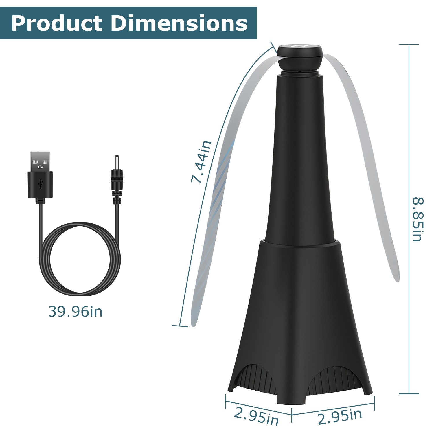 2Pcs Rechargeable Fly Repellent Quiet Fan Hanging&Desktop Fan For Indoor/Outdoor