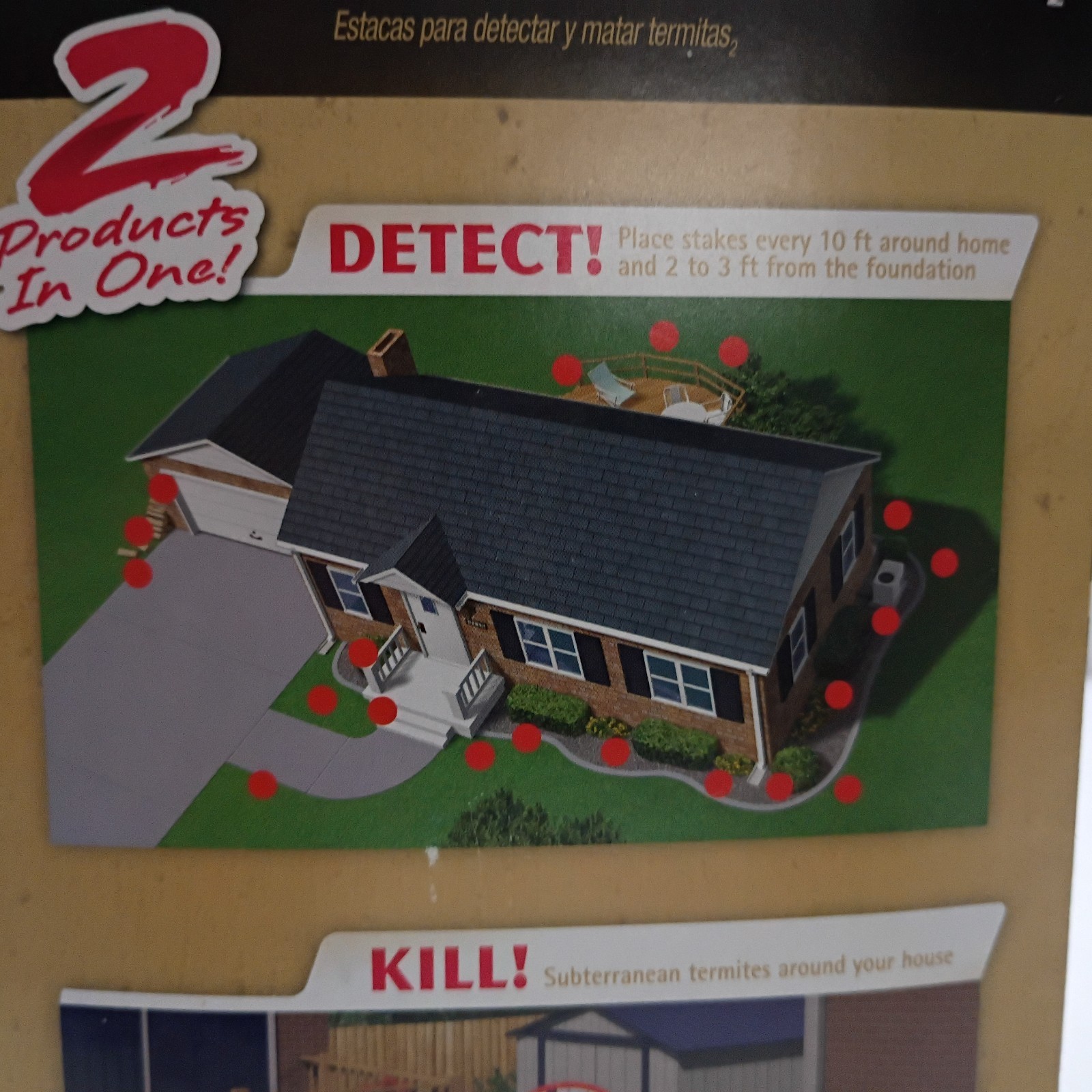Terminate Termite Detection & Killing Stakes 15 Counts Install in Ground