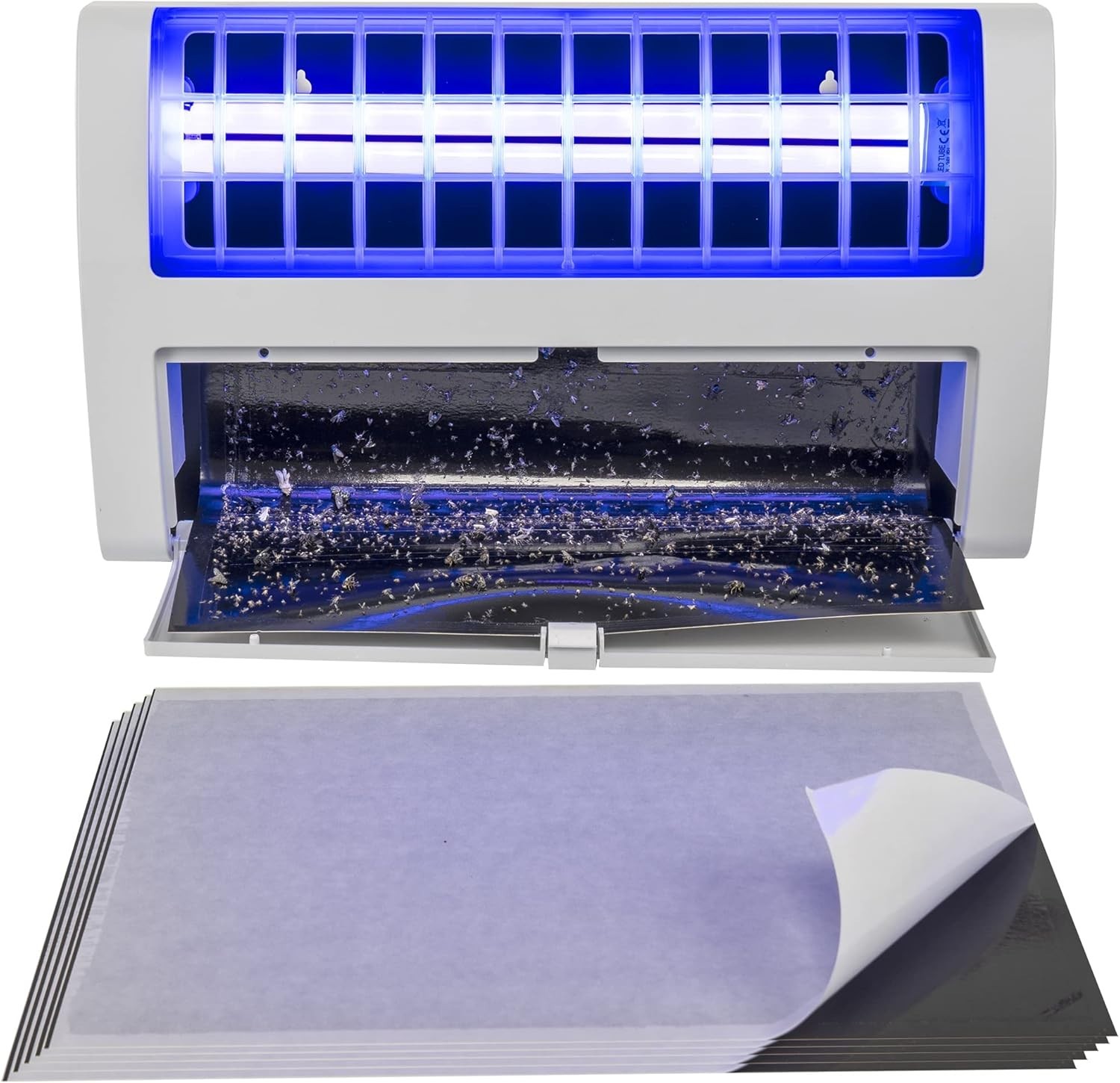 Upgraded LED UV Fly Trap with 6 Glue Boards – Modern Design for Indoor Use