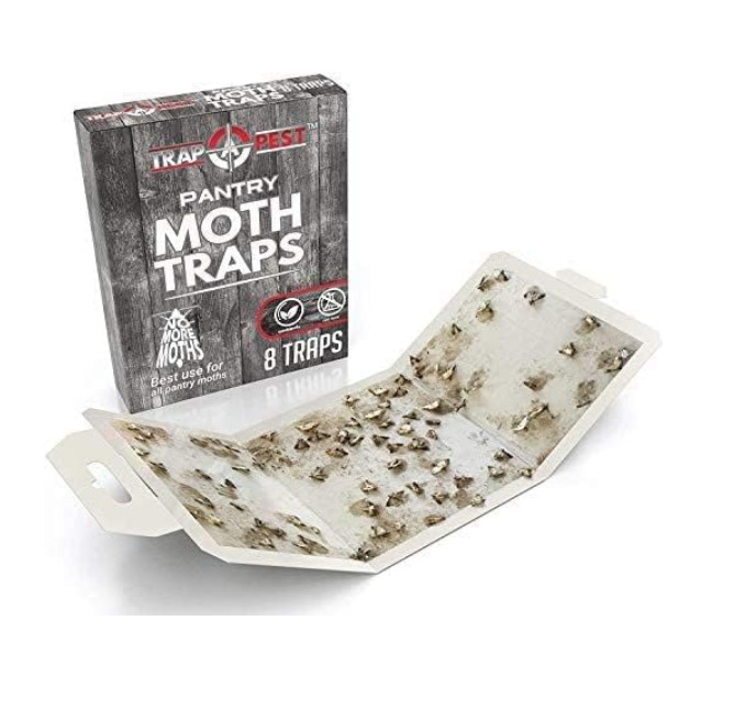 Pantry Moth Traps Safe Glue with Pheromones 8 Pack Effective Adhesive Non Toxic