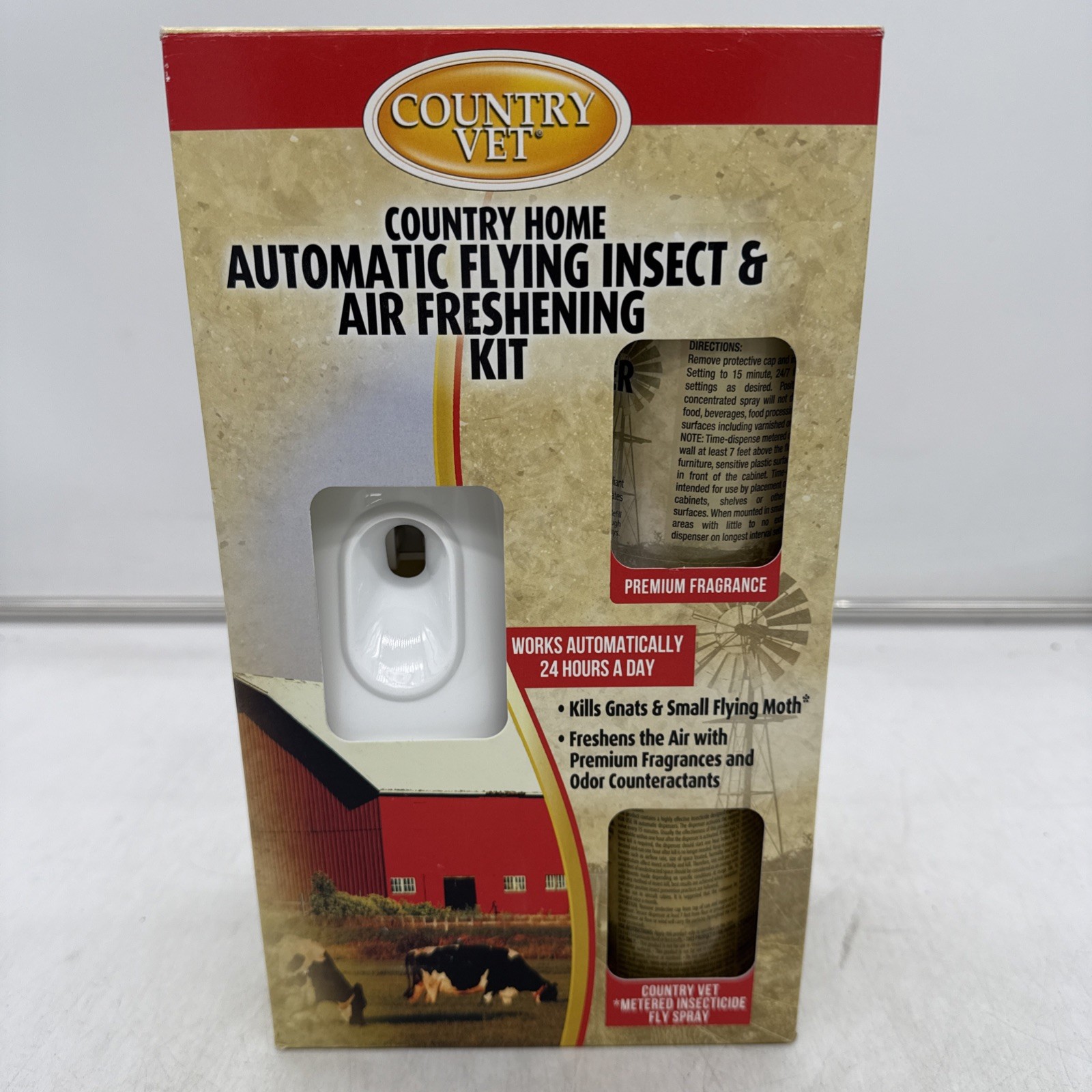Country Vet Automatic 24 Hour Flying Insect & Air Freshening Kit NEW!!