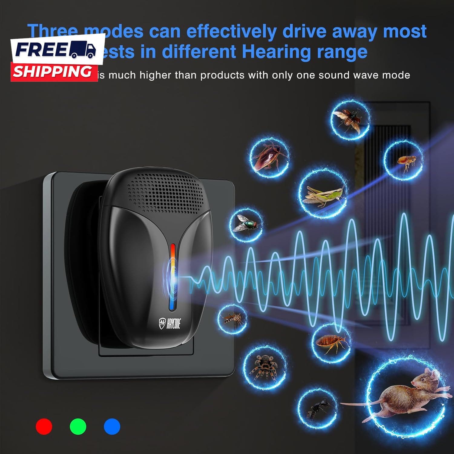 Upgraded Ultrasonic Repeller & Insect Indoor Repeller Ultrasonic and Repellent