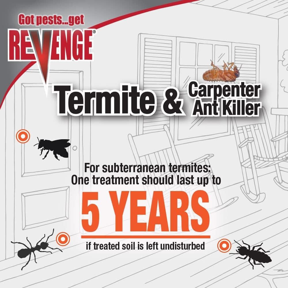Bonide Revenge Termite & Carpenter Ant Killer, 32 oz Long Lasting 5 Year…