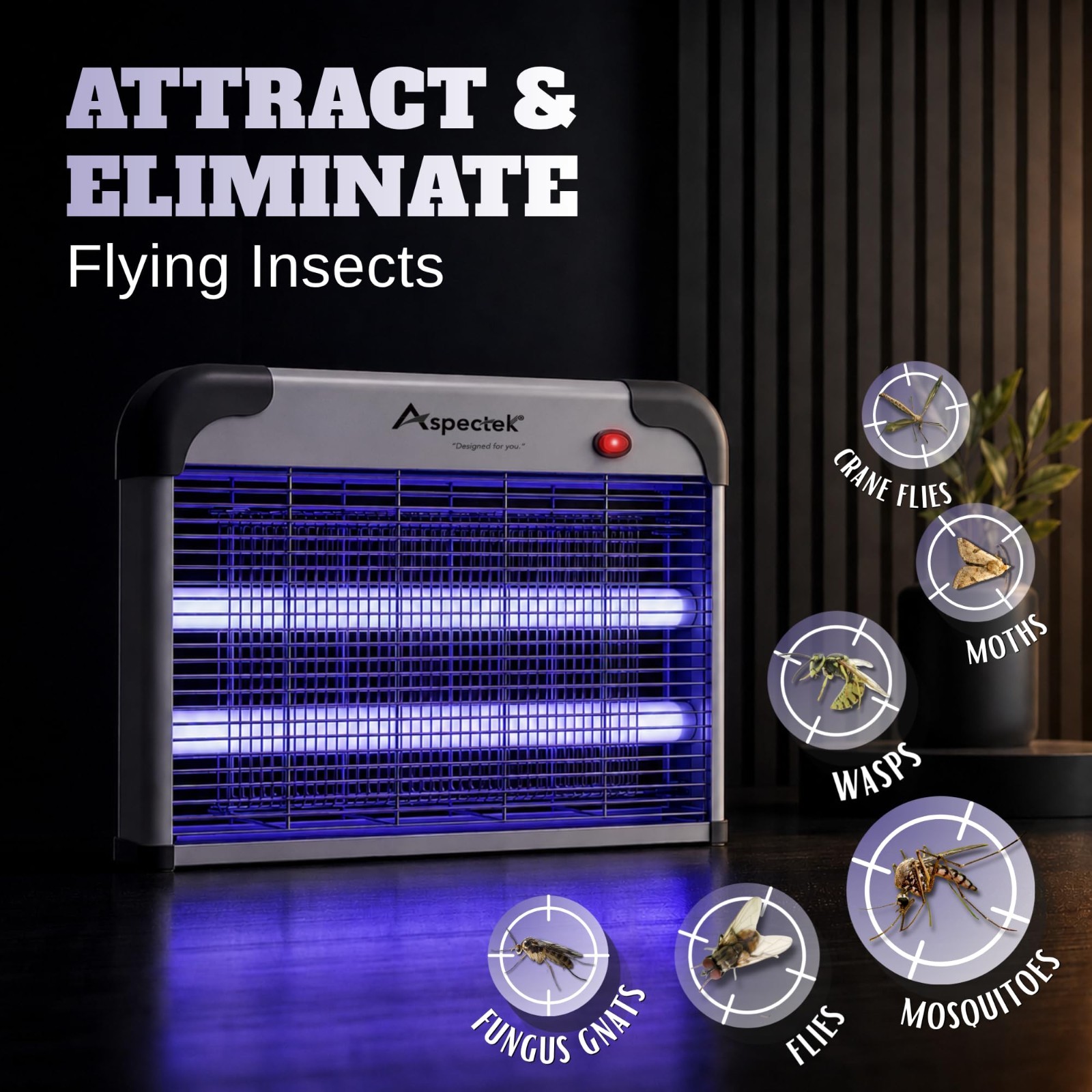 Electric Bug Zapper 20W UV Light – Mosquito, Fly, Gnat & Moth Control – Indoor/O