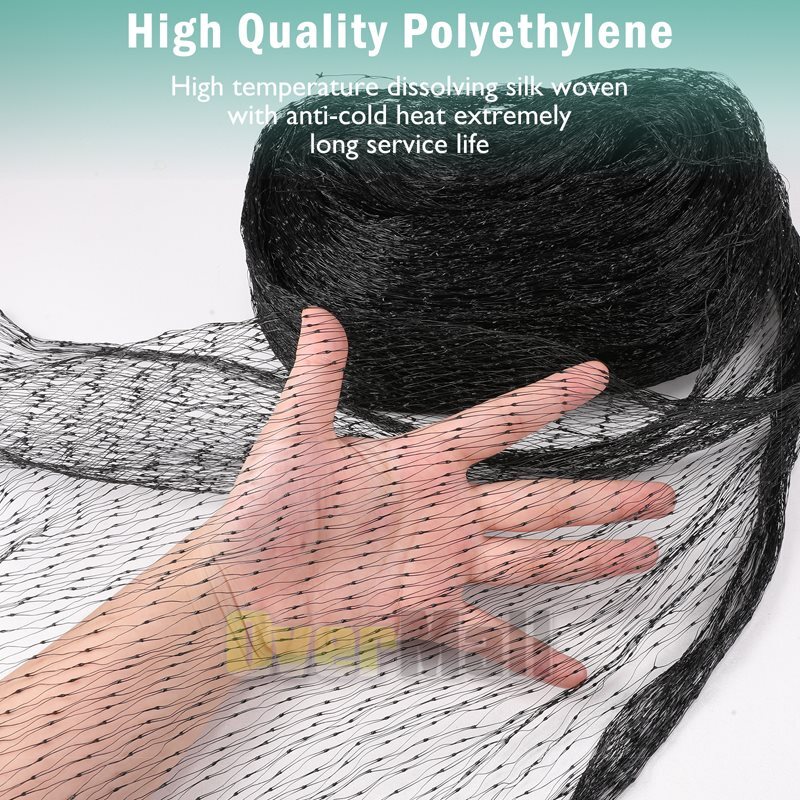 Heavy Duty Netting for Bird Poultry Aviary Game Pens 13x33FT Net Black Mesh