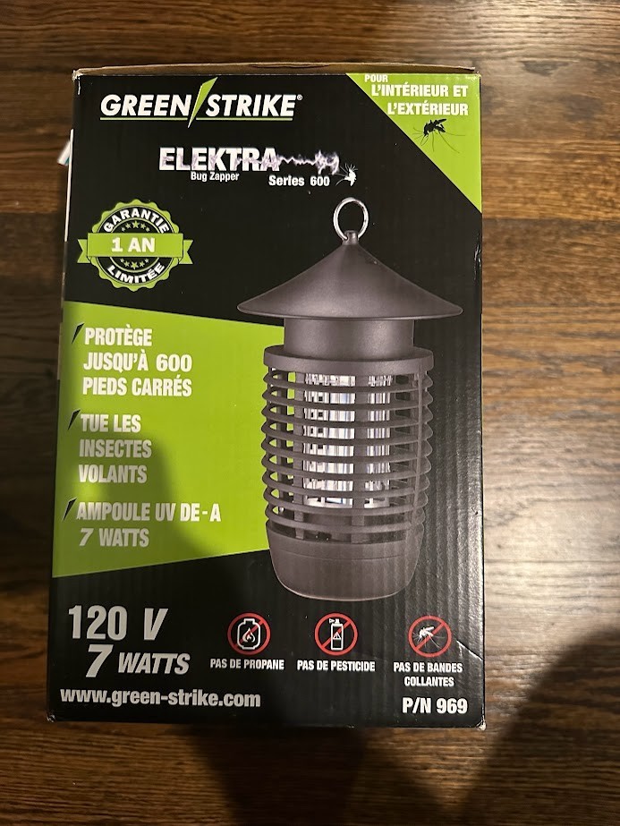 Green Strike Elektra Bug Zapper Series 600 Indoor Outdoor Brand New