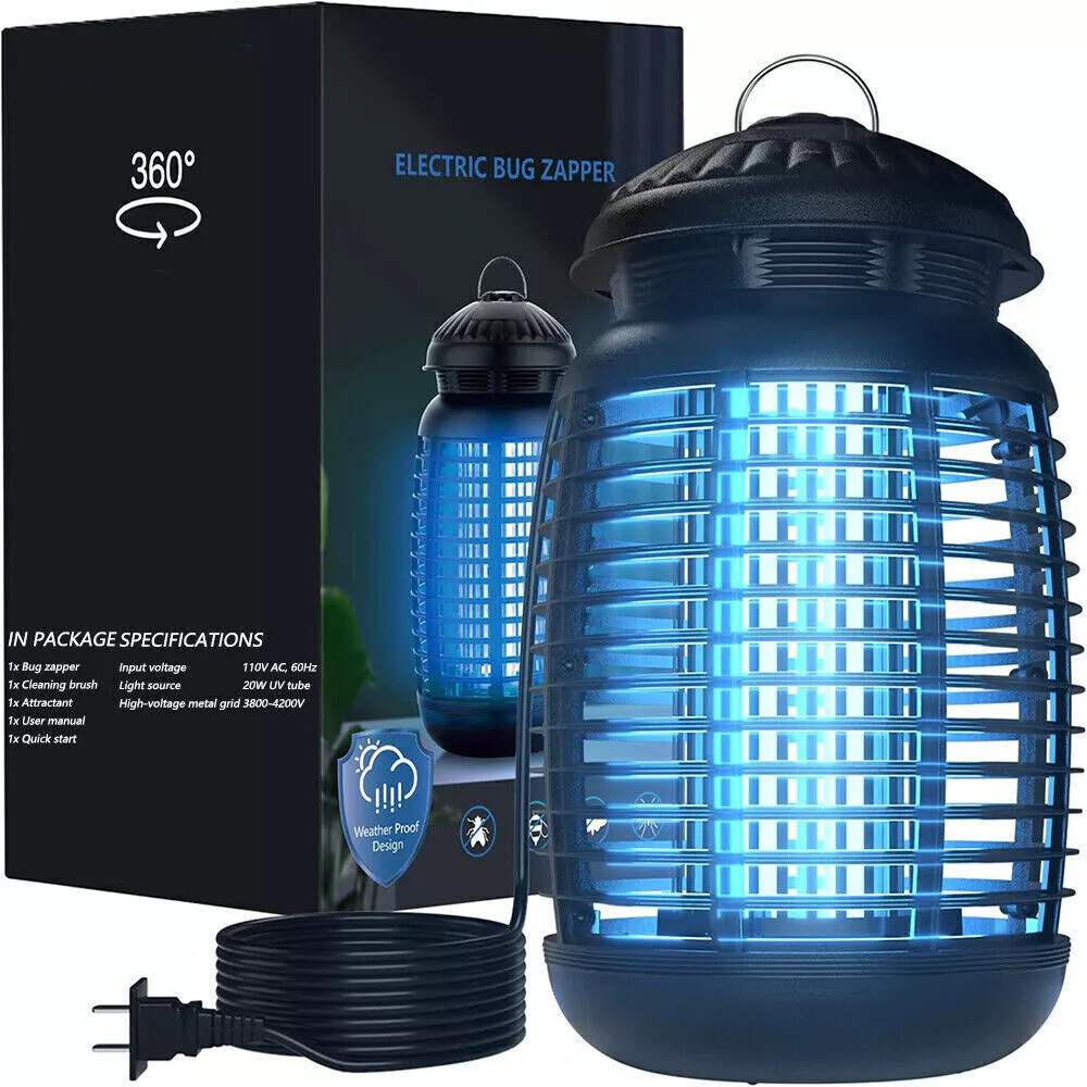 Electric Fly Gnat Killer Lamp Pests Fly Insect Trap Mosquito Bug Zapper 4200V