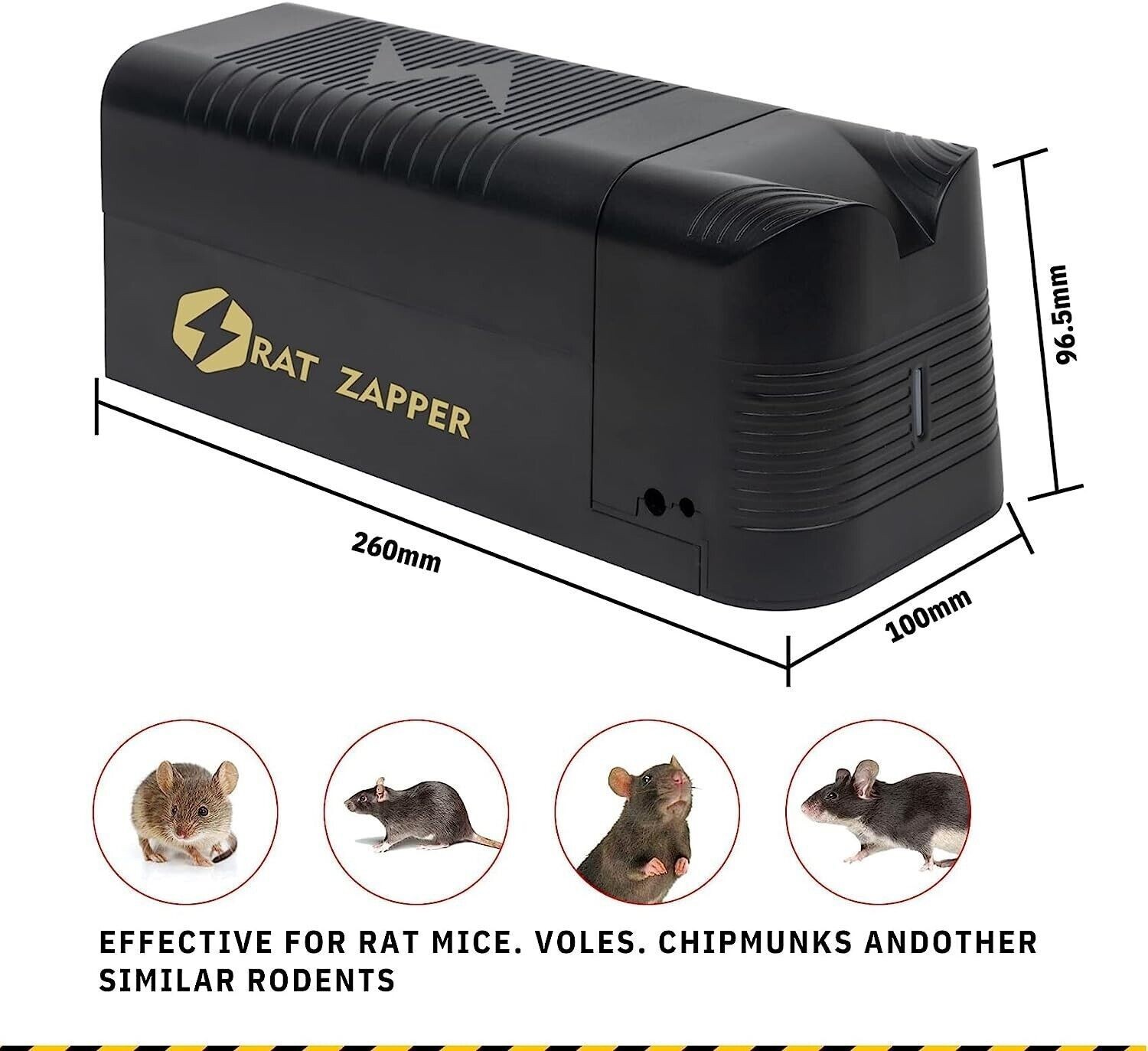 Electronic Mouse Trap Control Kill Big Rat Pest Electric Rodent Zapper Upgraded