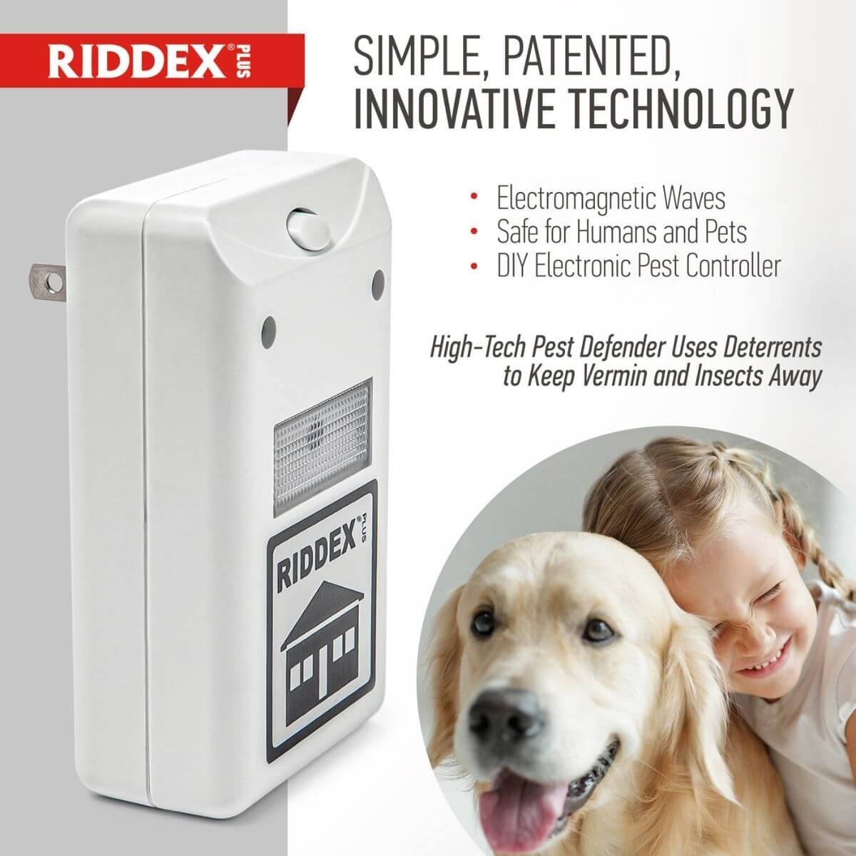Riddex Plus Digital Pest Repeller Electromagnetic Rodent Cockroach Spider Repell