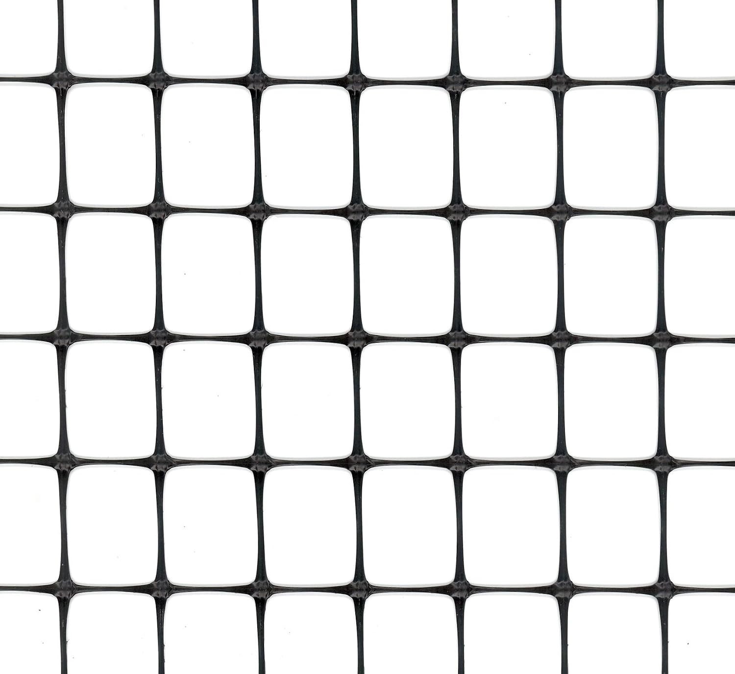 Versatile Garden Fence – Black Polypropylene Netting, 3′ x 50′, Easy Install