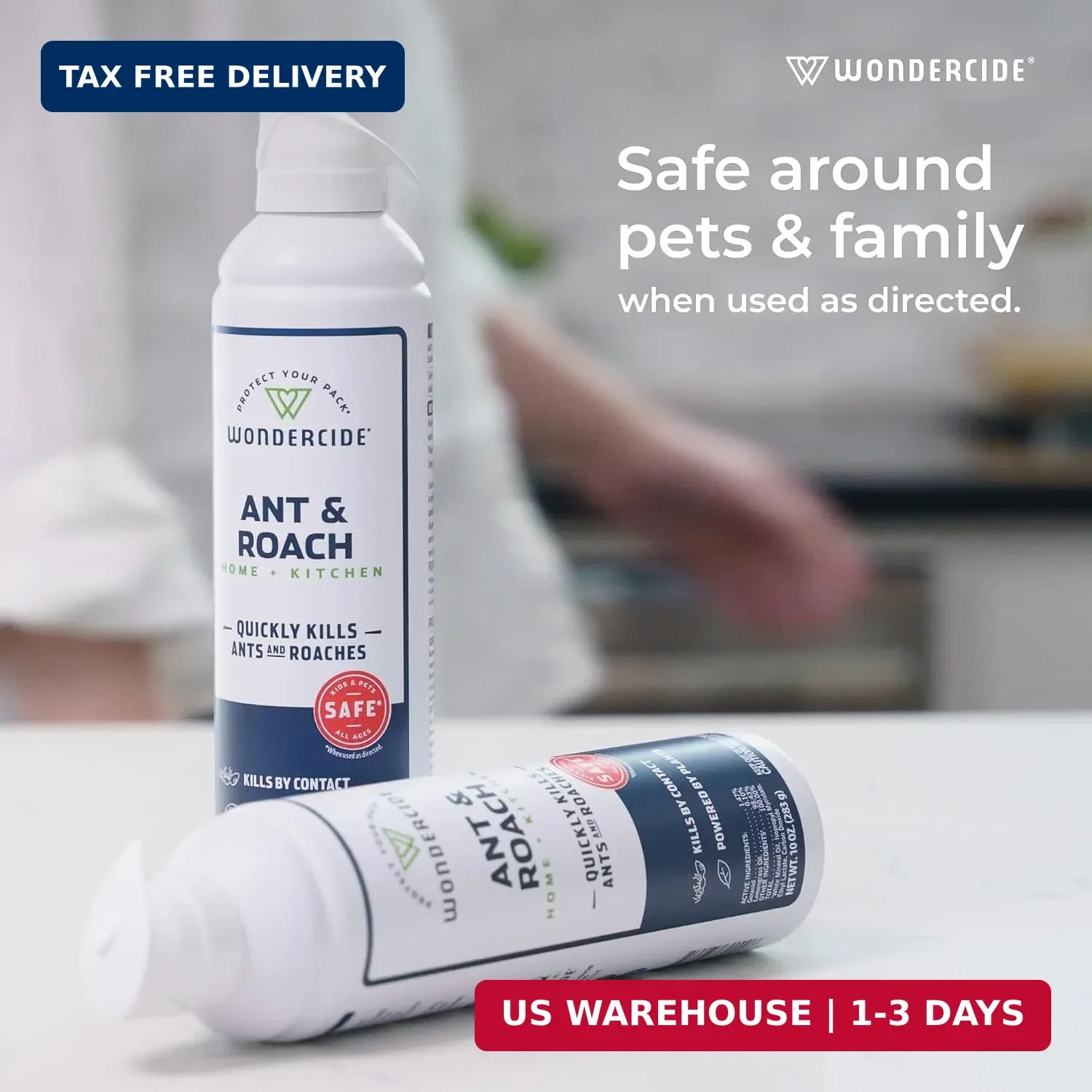 Wondercide – Ant & Roach Aerosol Spray for Kitchen, Home, and Indoor Areas – Ant
