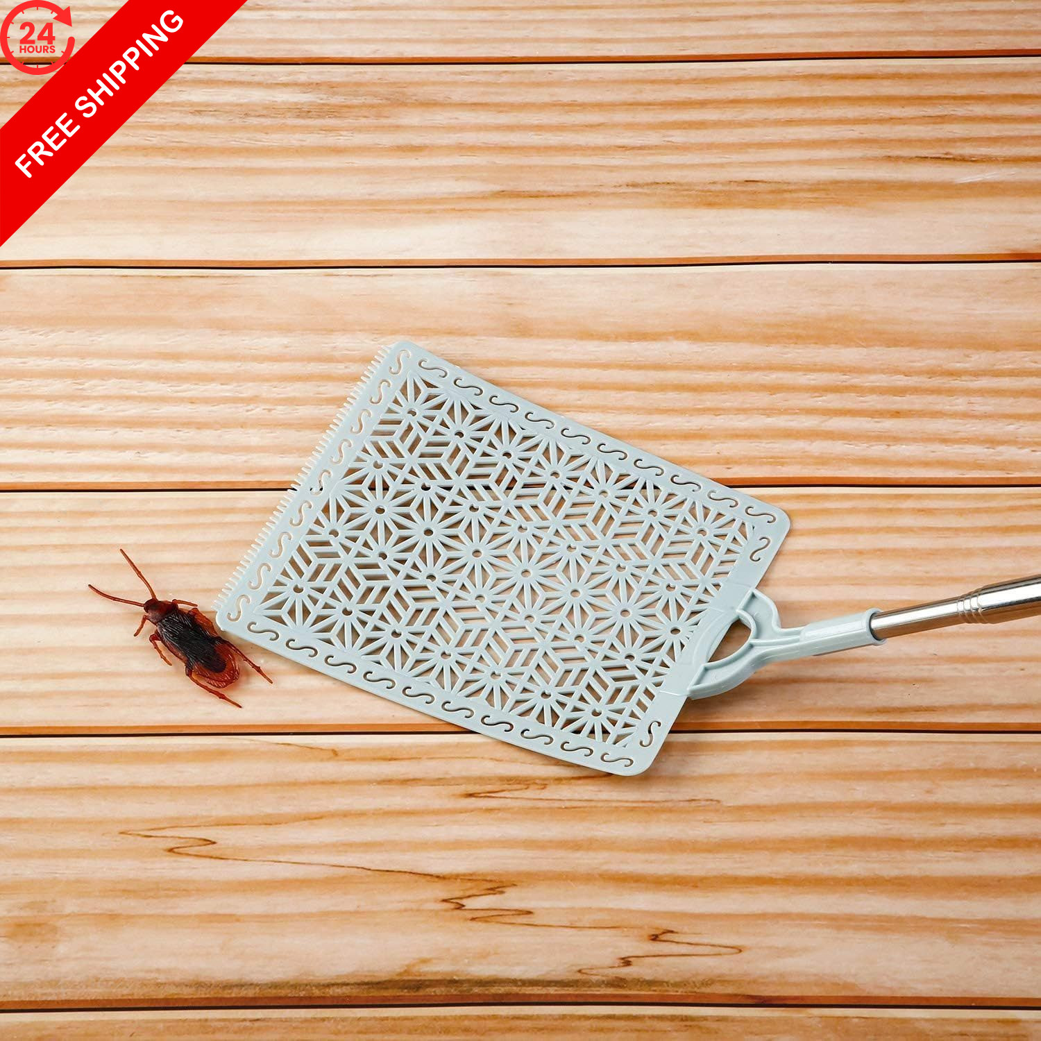 Boao 3 Pieces Fly Swatter Manual Retractable Detachable Assorted