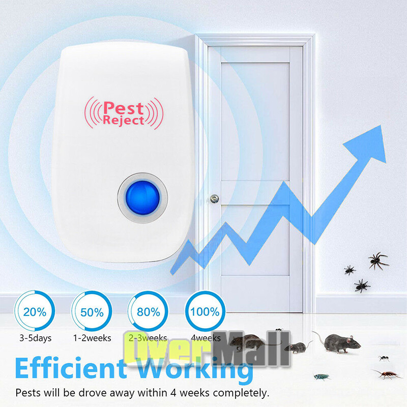 1-10X Ultrasonic Pest Repeller Electronic Indoor Plug in for Insects, Pest Contr