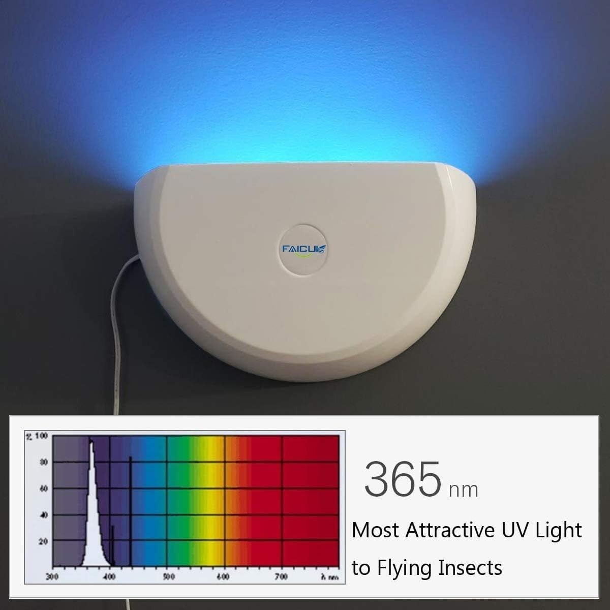 Modern White Wall Sconce Fly Trap – Silent Capture for Homes and Businesses