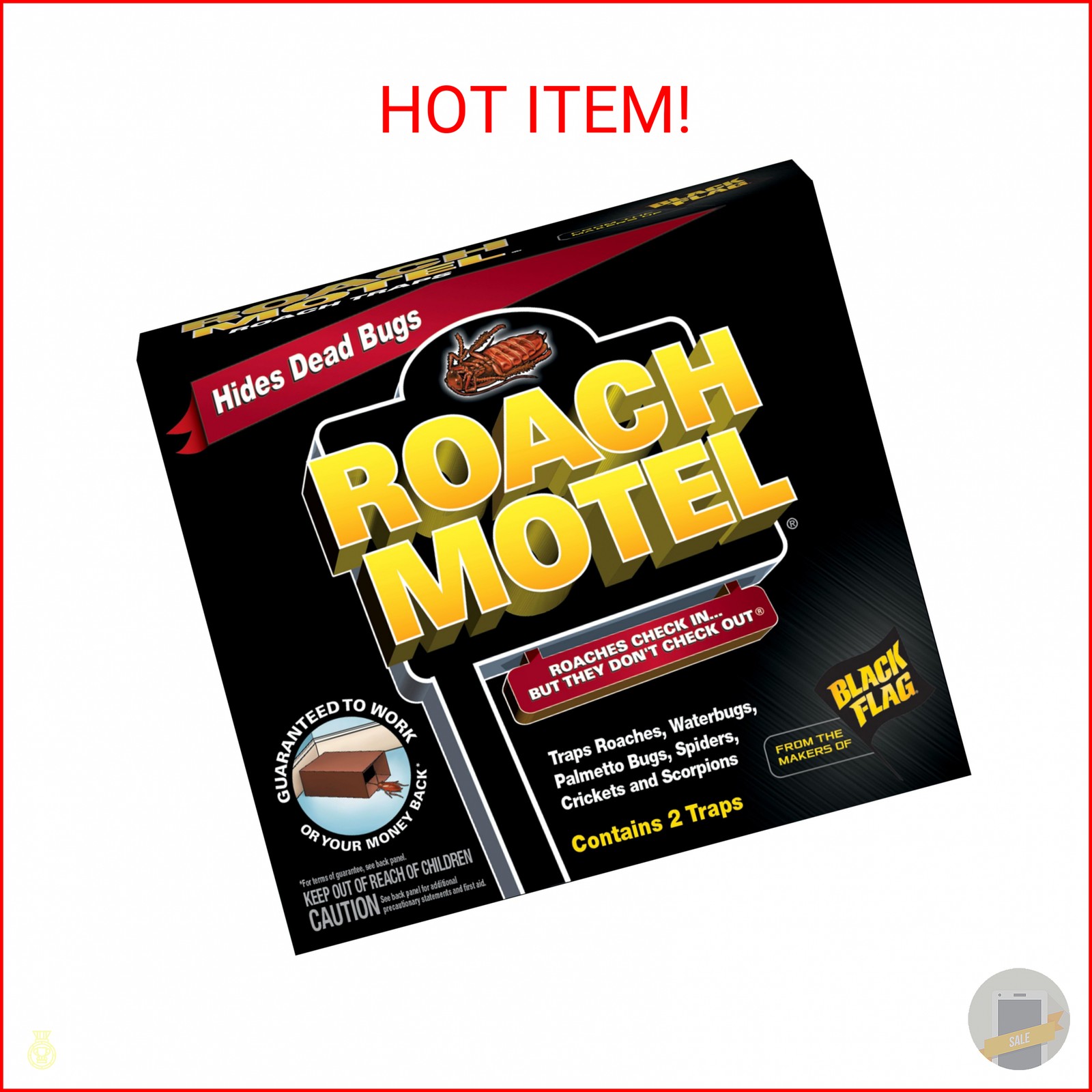 Black Flag Roach Motel Traps, 2-Count, 1-Pack